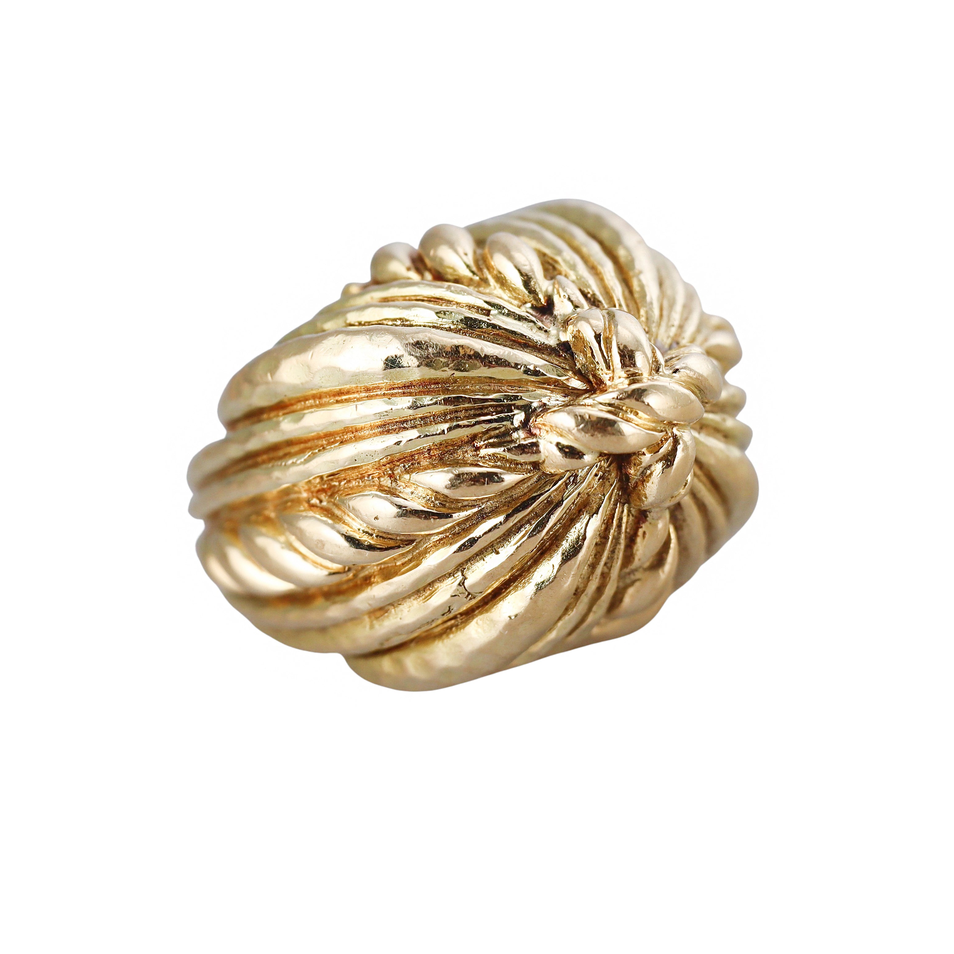 David Webb Yellow Gold Dome Ring