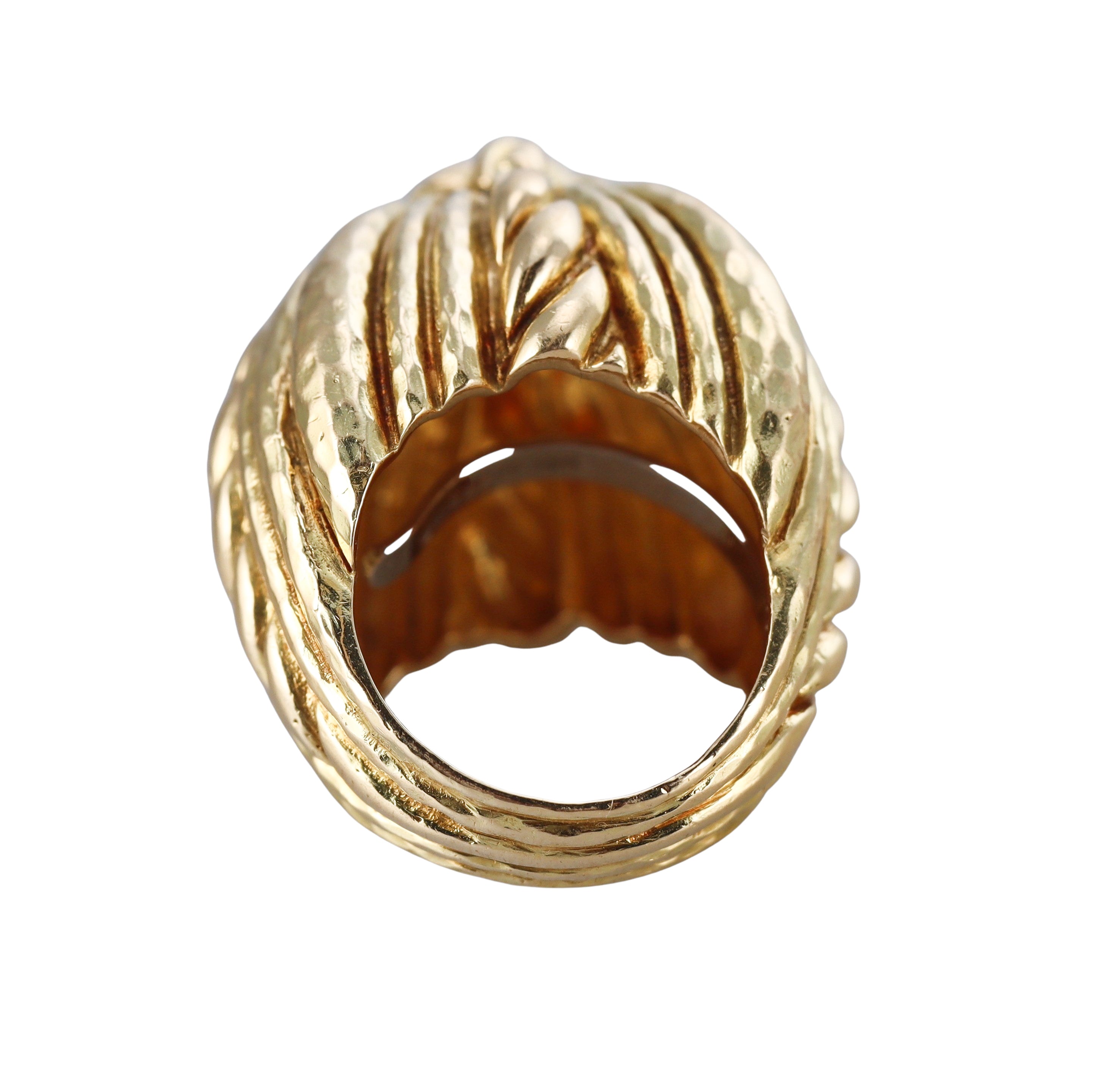 David Webb Yellow Gold Dome Ring