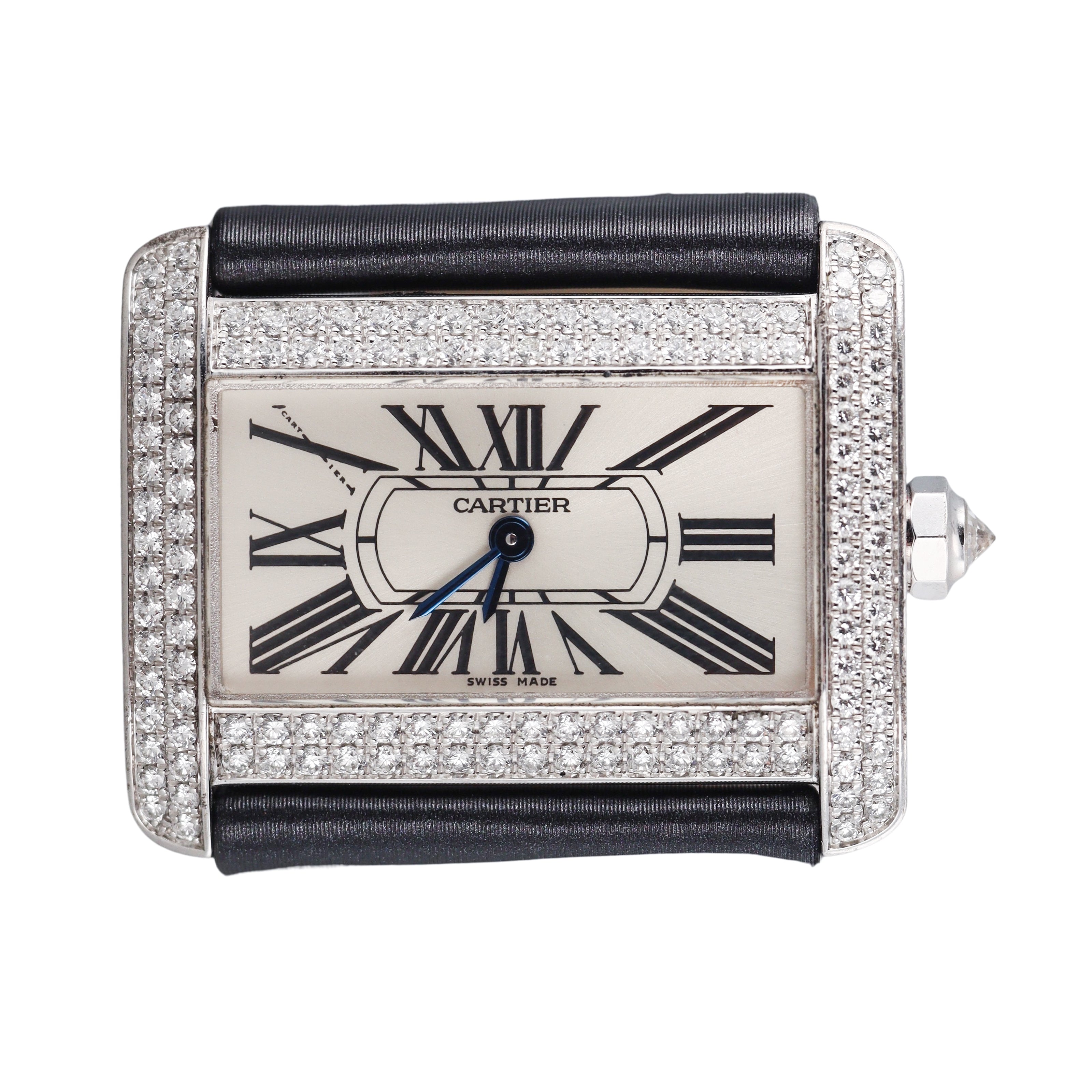 Cartier Tank Divan White Gold Diamond Ladies Watch 2613