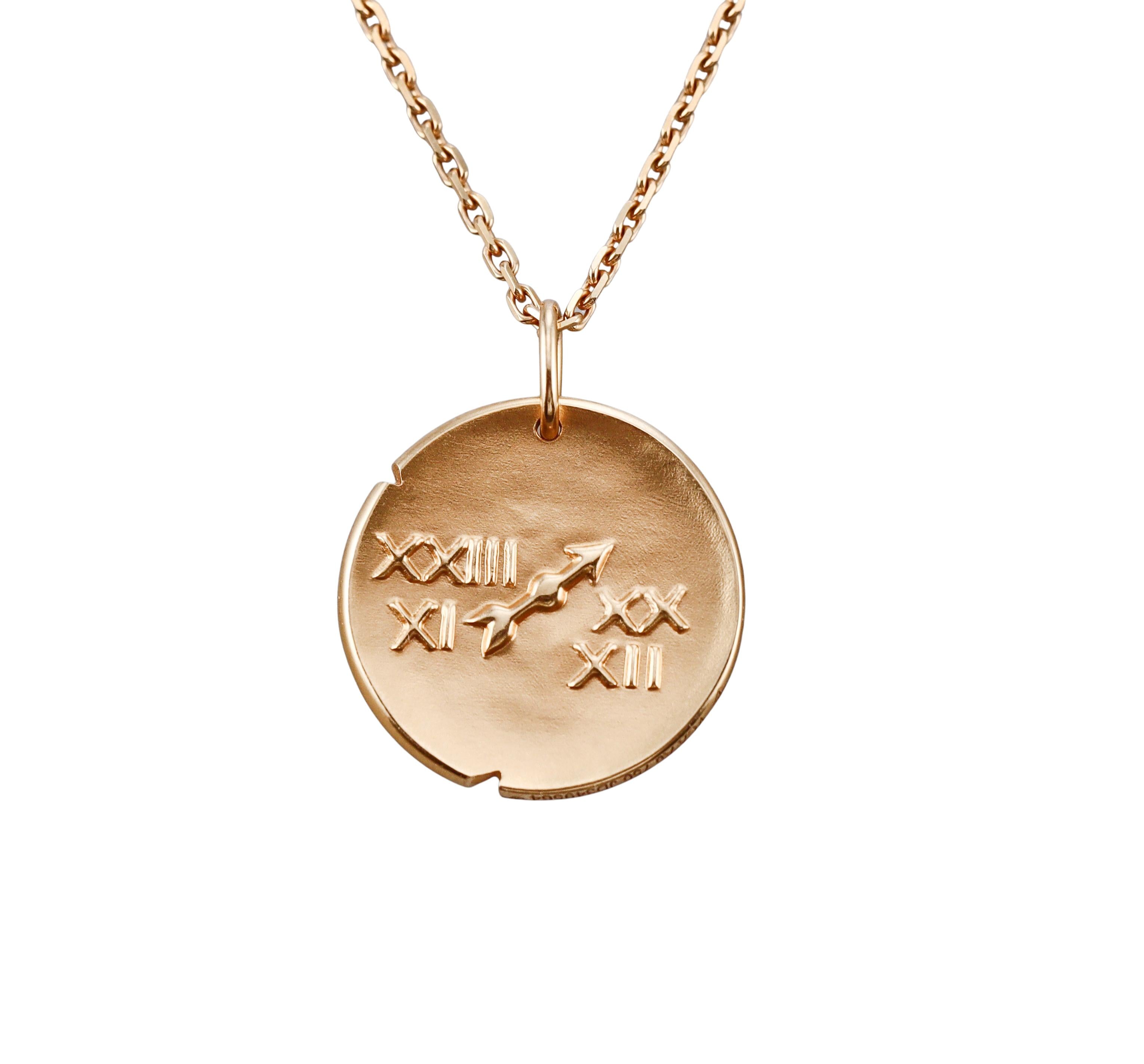 Van Cleef & Arpels Zodiaque Sagittarius Gold Pendant Necklace