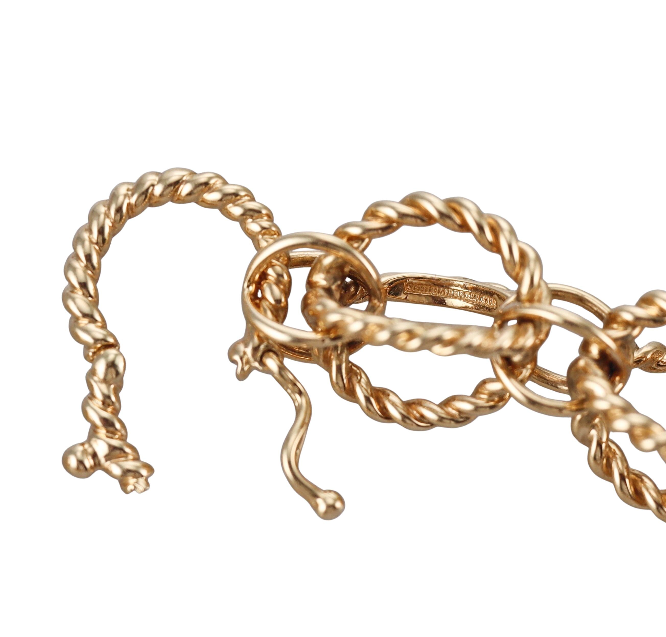 Tiffany & Co Schlumberger Gold Circle Rope Necklace