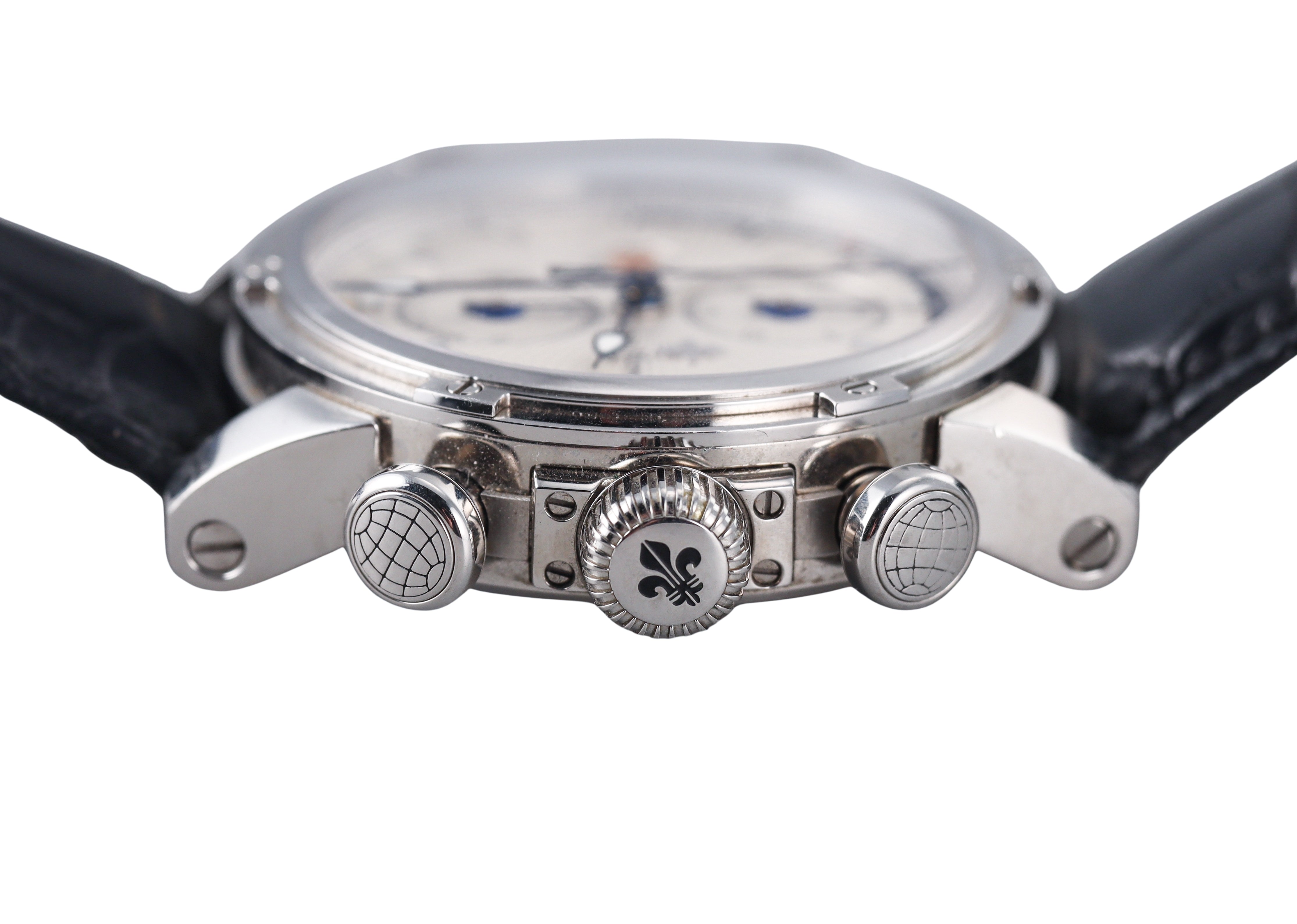 Louis Moinet Geograph Steel Men's Watch LM-24.10.62