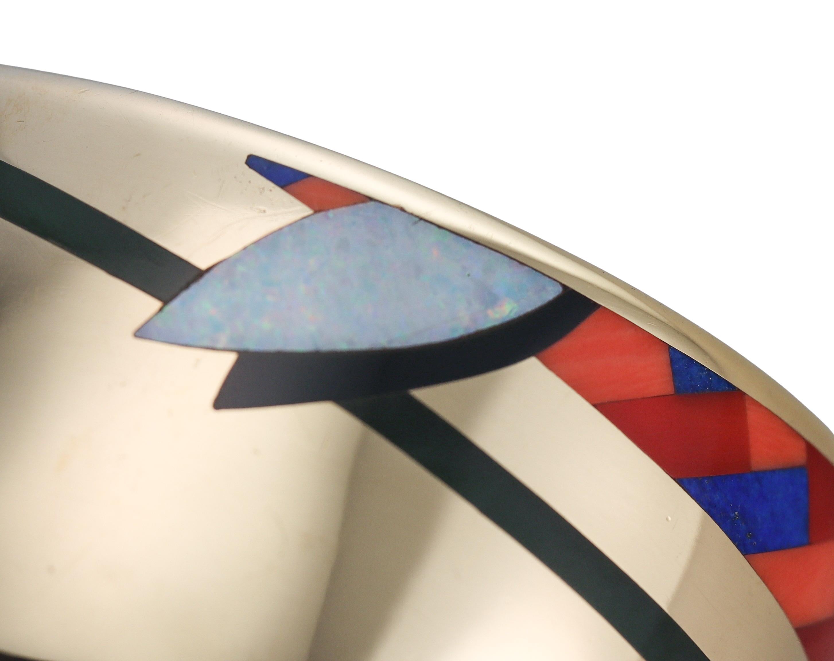 Tiffany & Co Angela Cummings Inlay Opal Lapis Coral Gold Bracelet