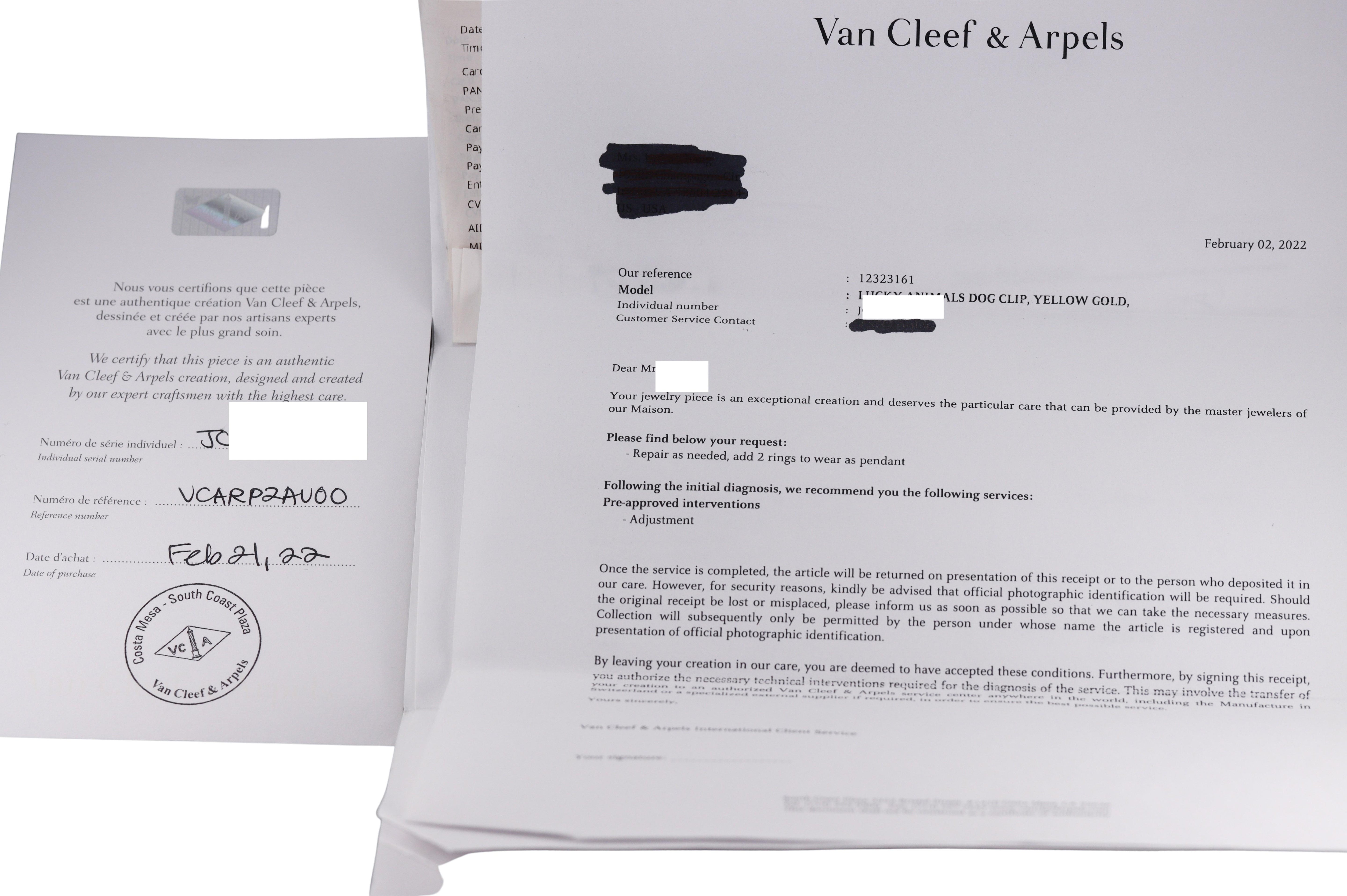 Van Cleef & Arpels Lucky Animals Gold Dog Brooch