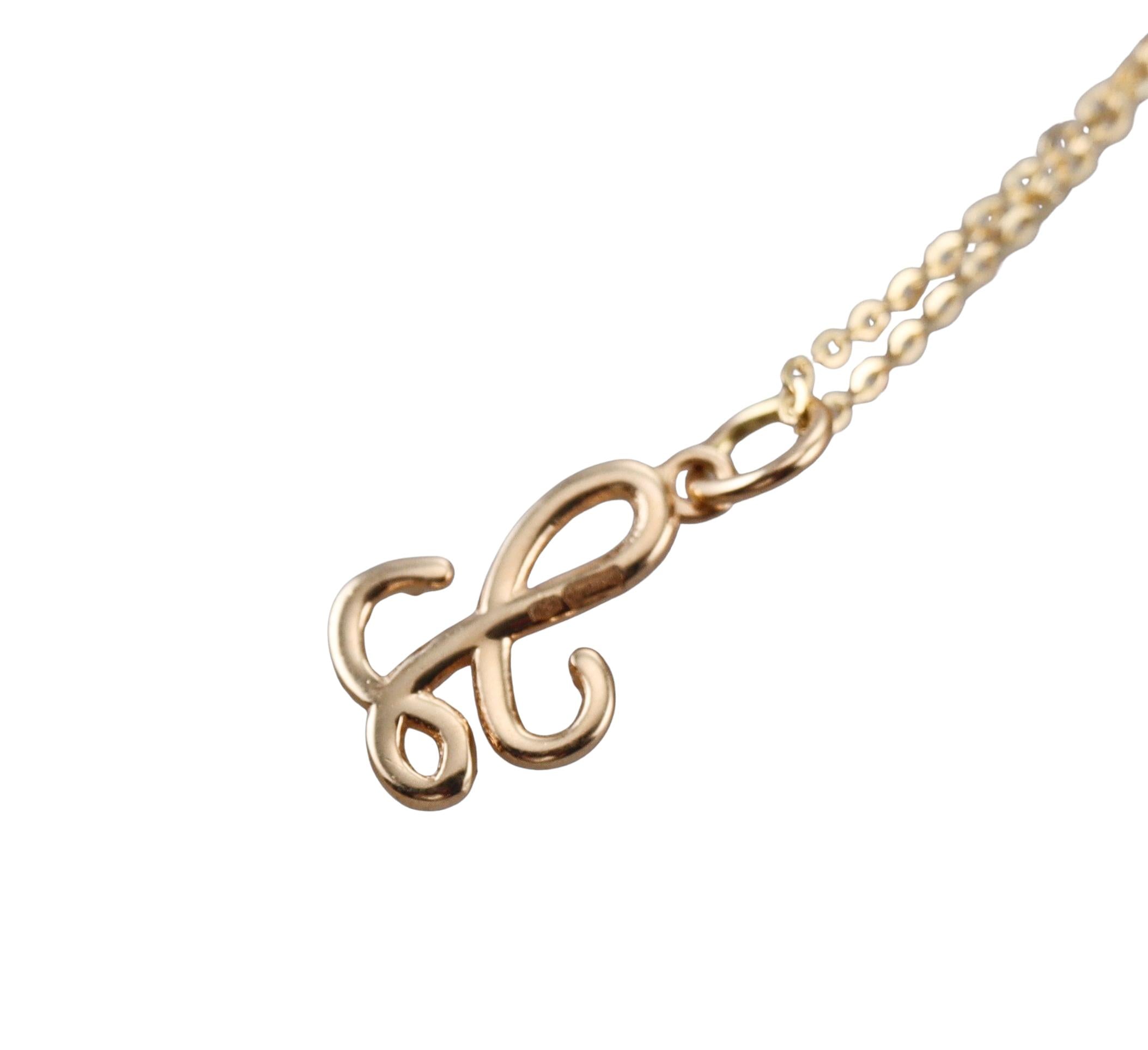 Mastrogioielli Gold Diamond Letter L Charm Necklace