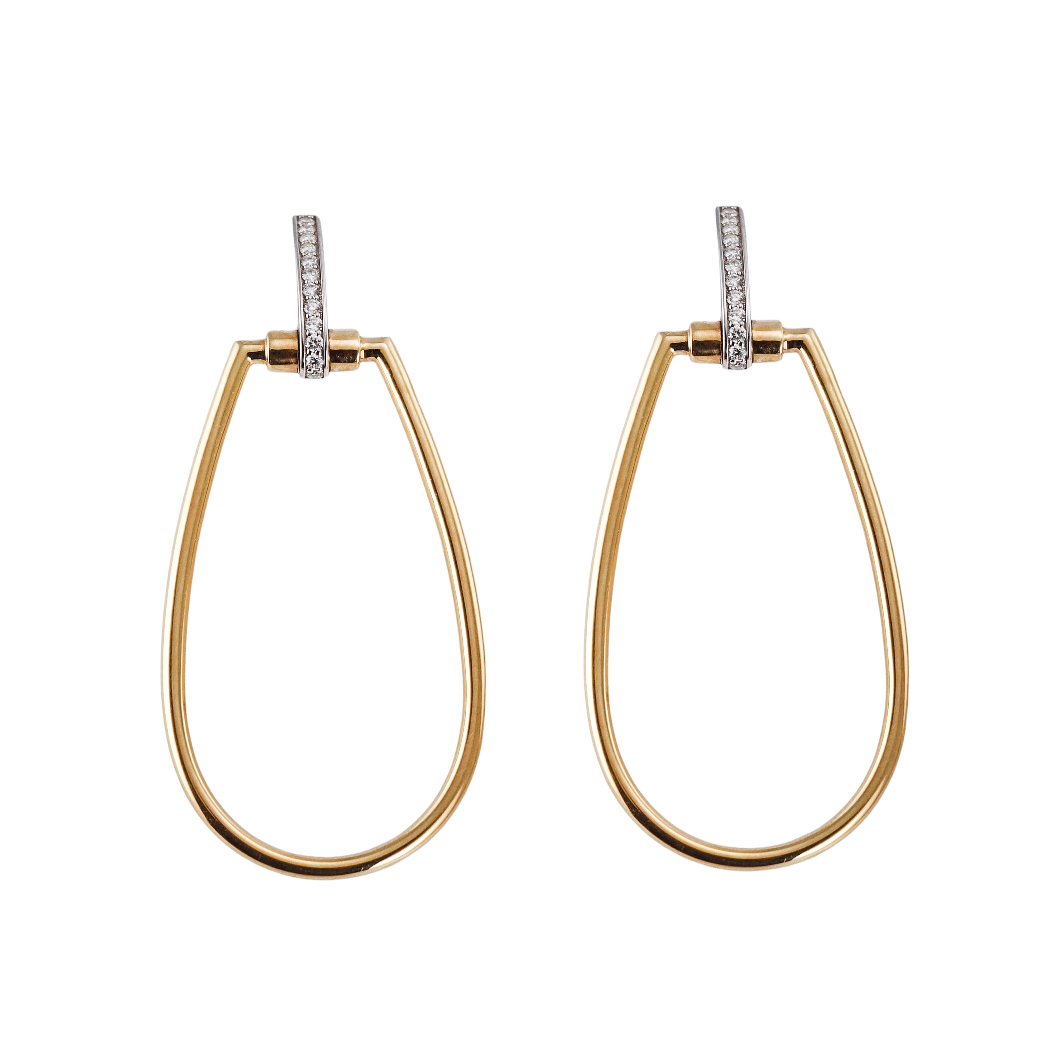 Roberto Coin Classic Parisienne Gold Diamond Earrings