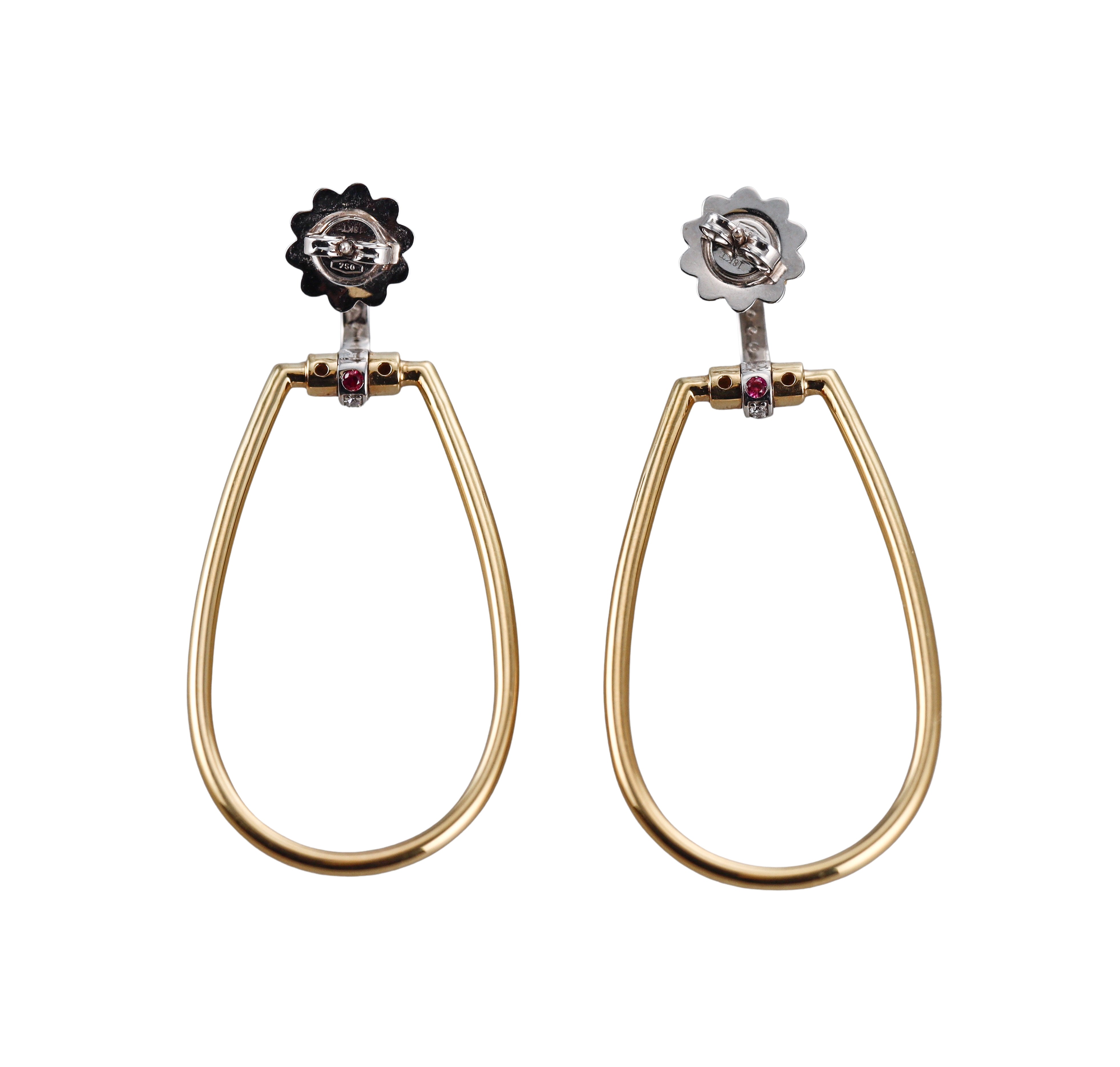 Roberto Coin Classic Parisienne Gold Diamond Earrings