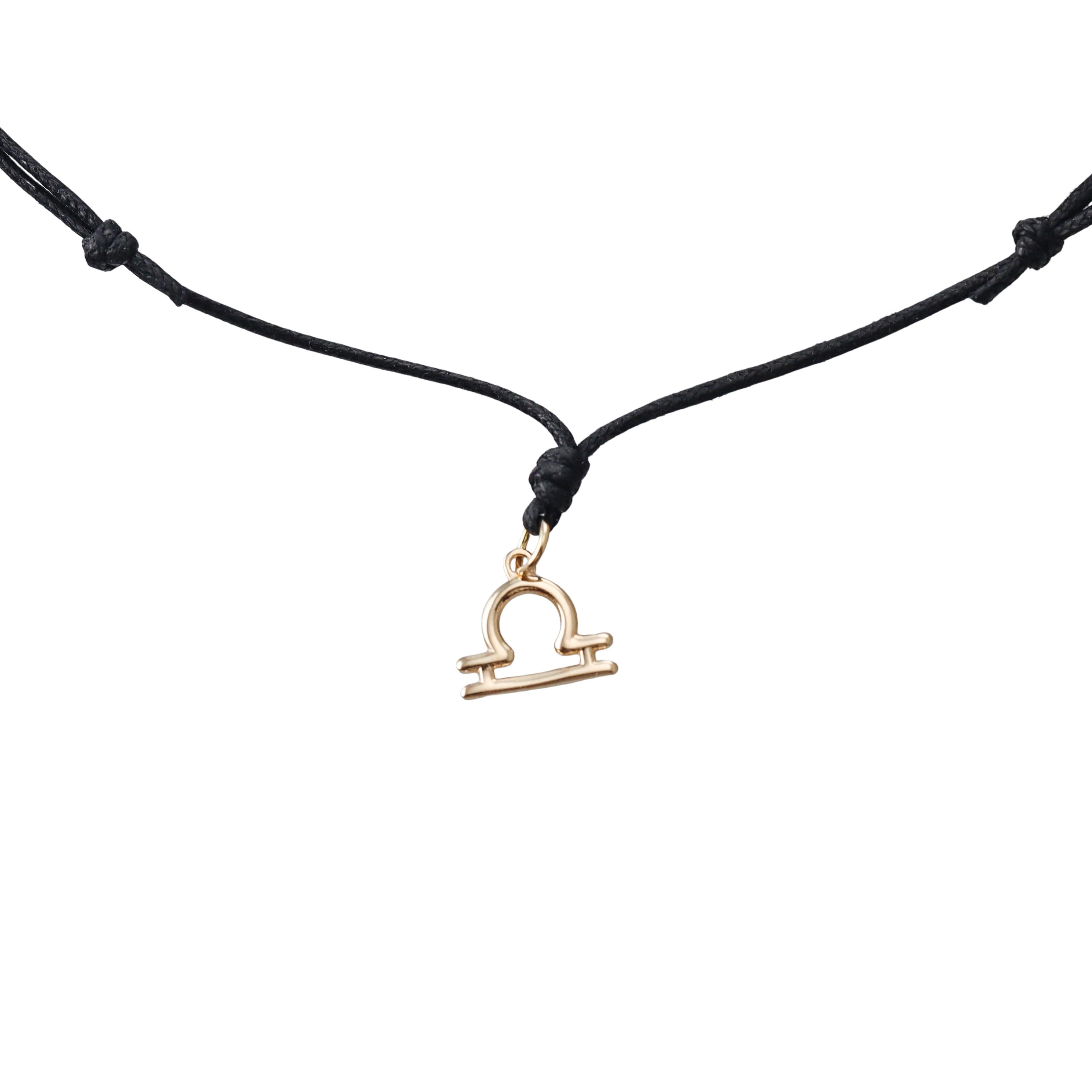 Mastrogioielli Gold Libra Zodiac Charm Necklace