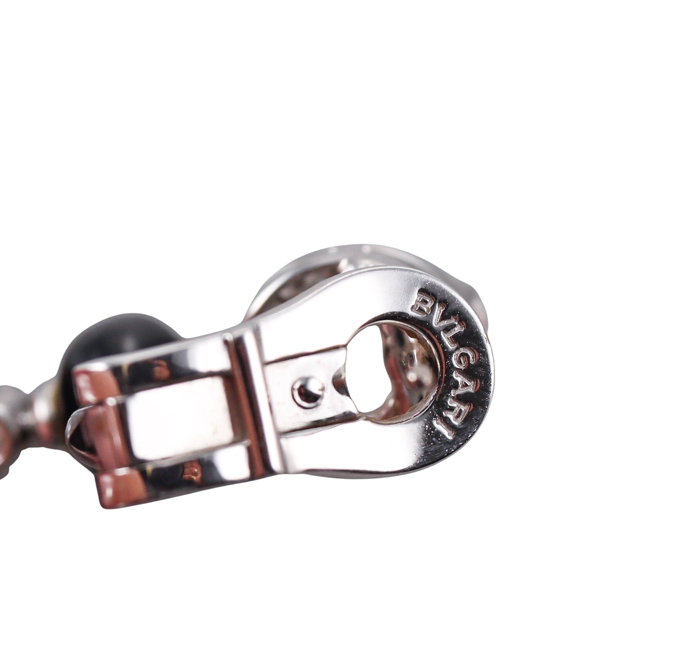Bvlgari Bulgari Elisia Diamond Onyx White Gold Earrings