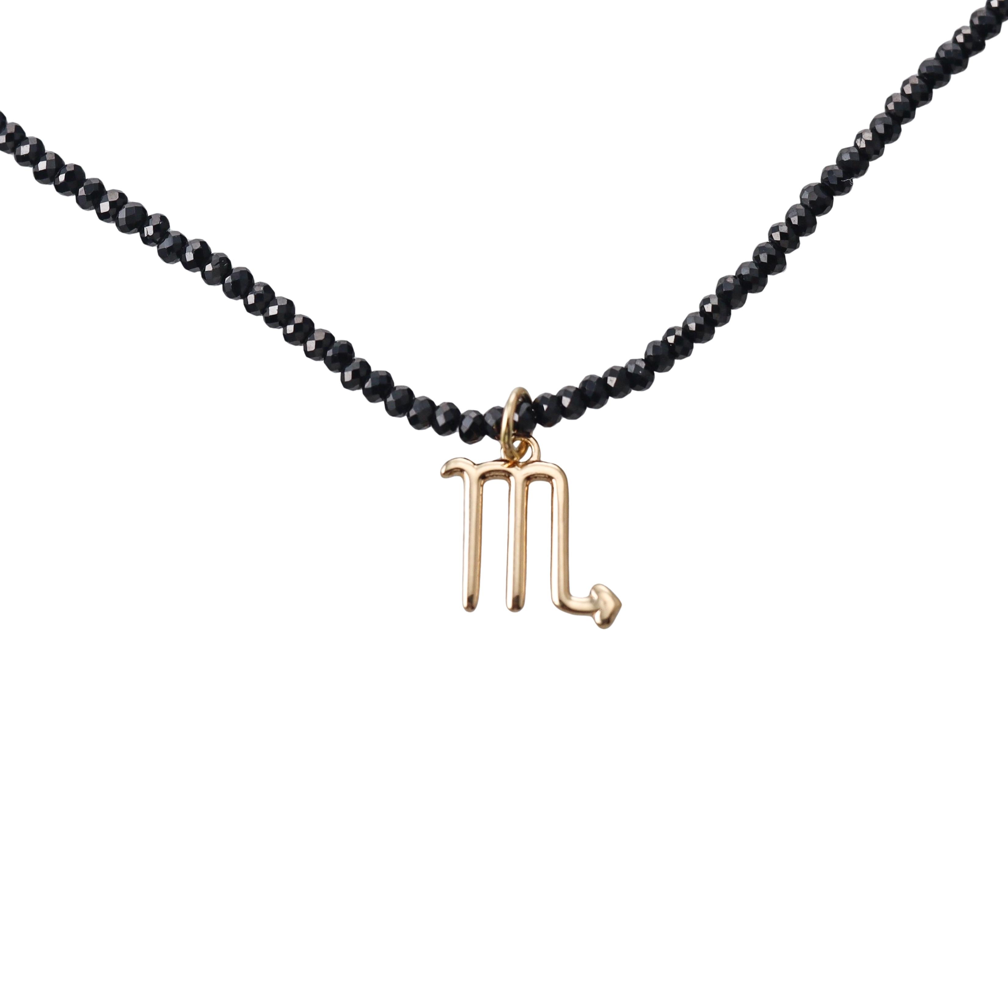 Mastrogioielli Gold Spinel Zodiac Scorpio Charm Necklace