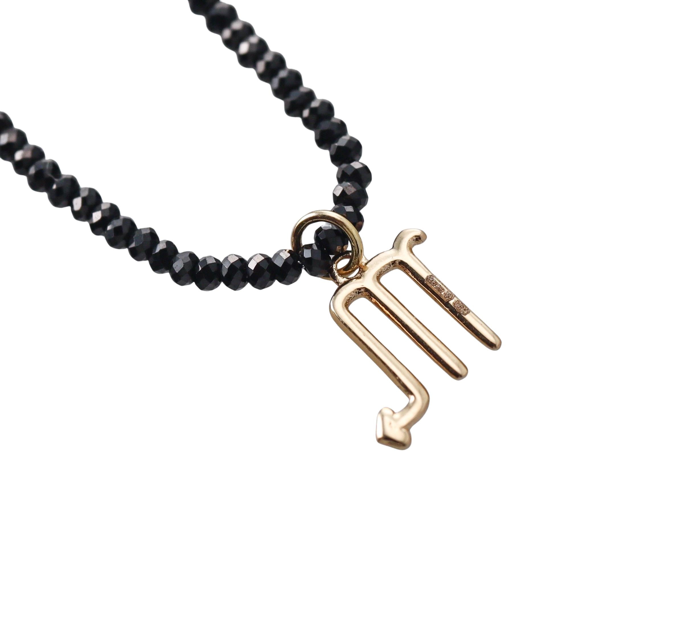 Mastrogioielli Gold Spinel Zodiac Scorpio Charm Necklace