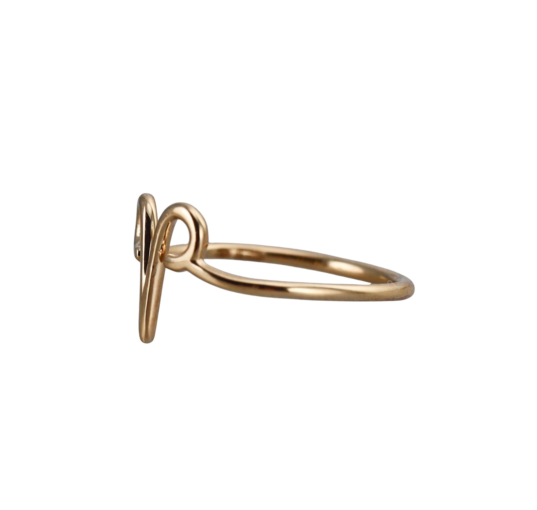 Mastrogioielli Gold Aries Zodiac Sign Ring