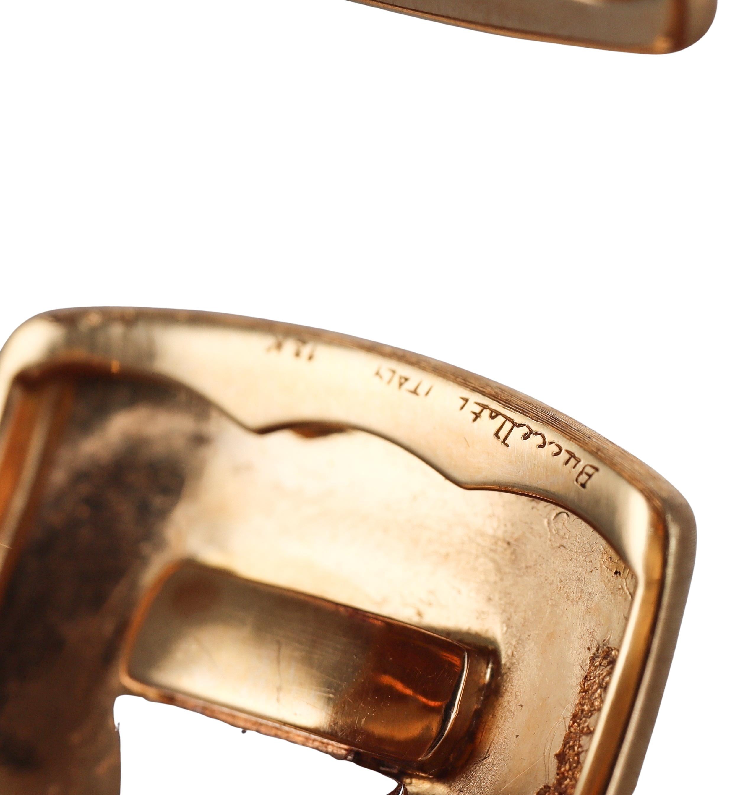Buccellati Yellow Gold Diamond Wide Cuff Bracelet 4.0