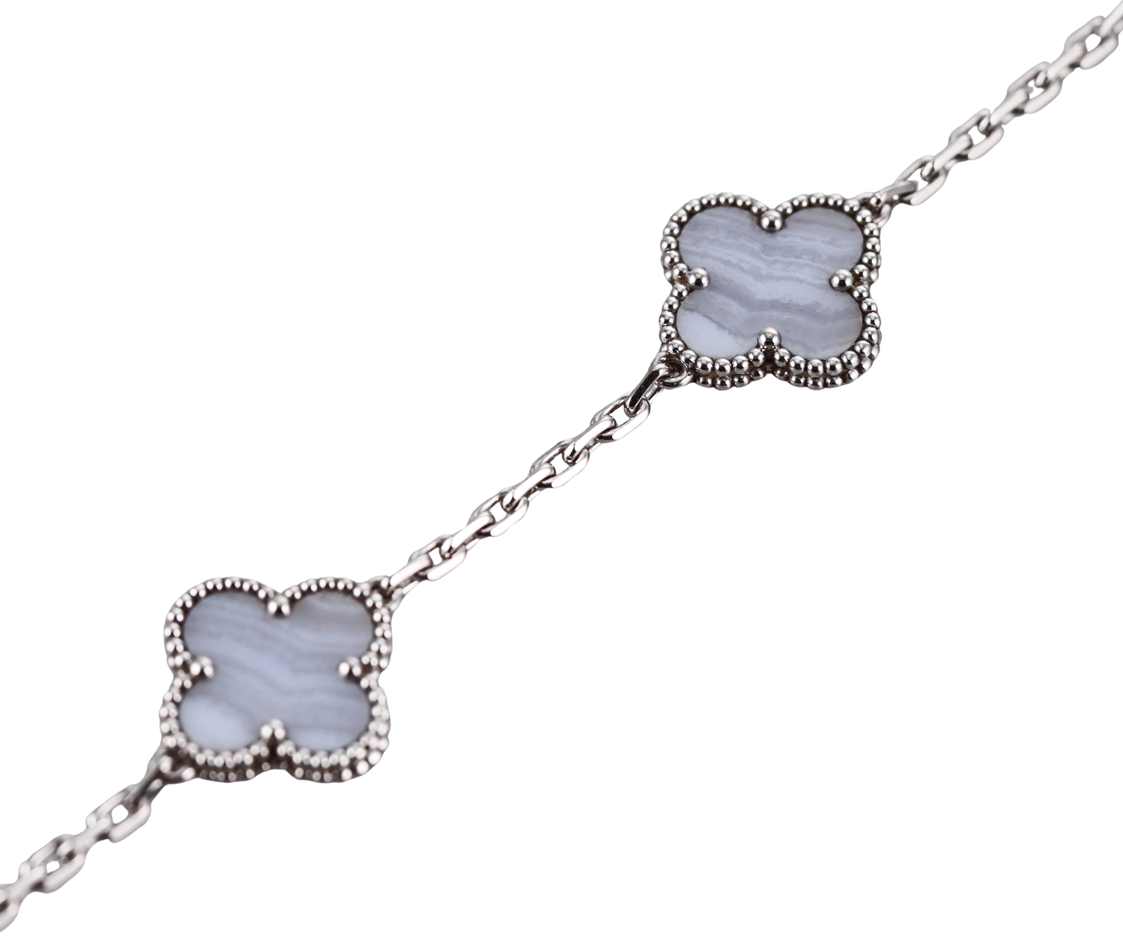 Van Cleef & Arpels Vintage Alhambra Chalcedony Gold Bracelet