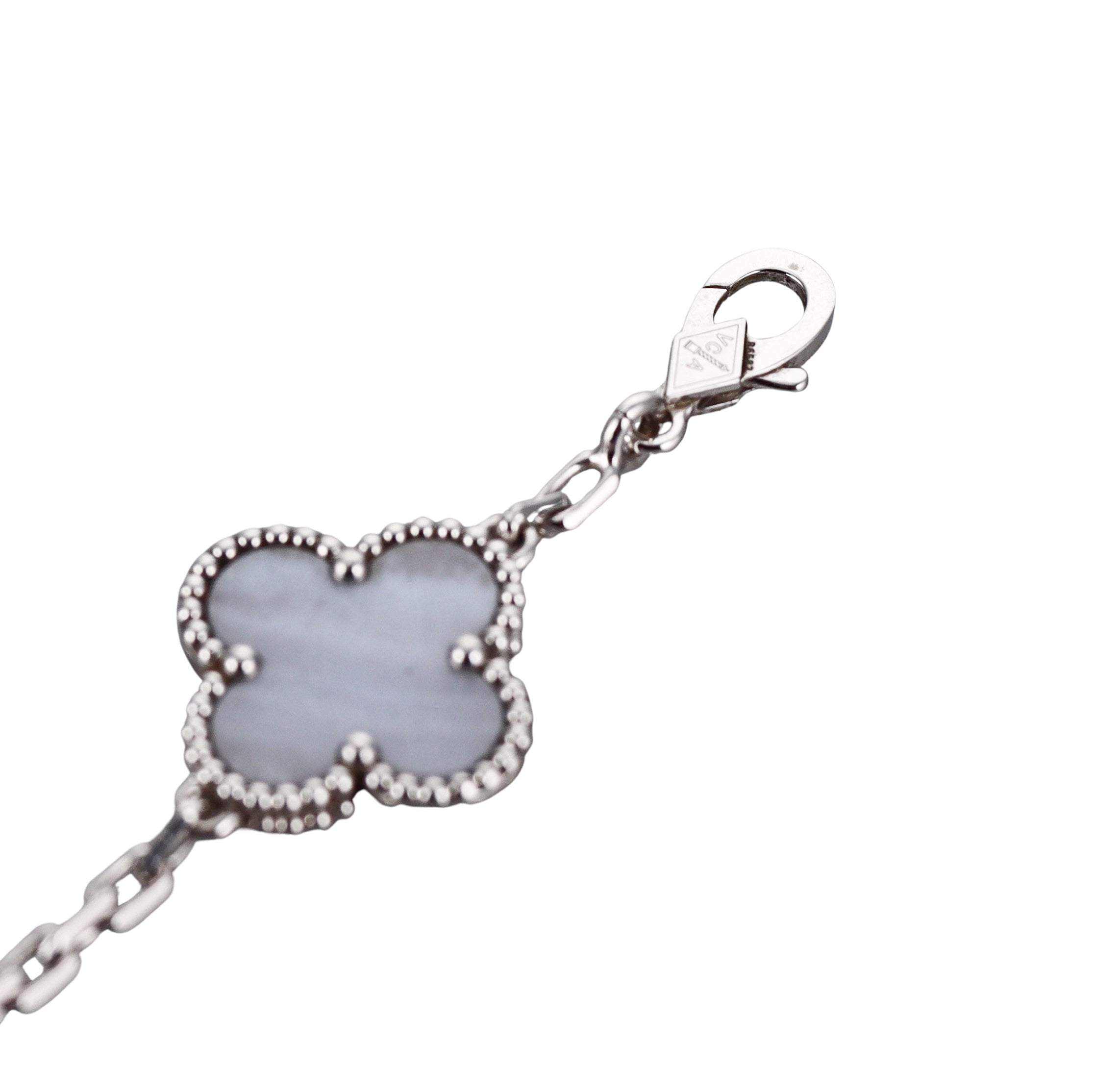 Van Cleef & Arpels Vintage Alhambra Chalcedony Gold Bracelet