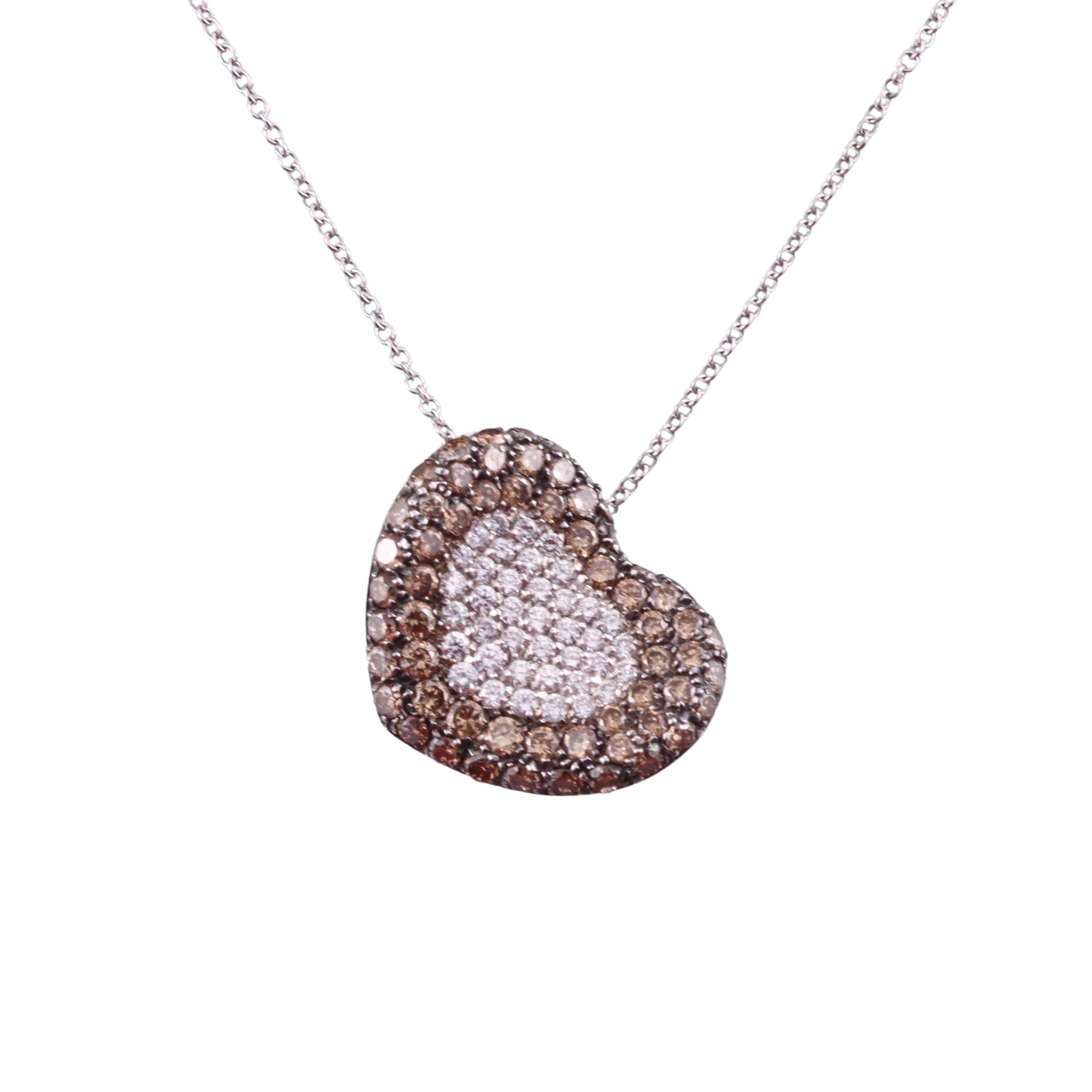 Pasquale Bruni 18k Gold Diamond Heart Pendant Necklace