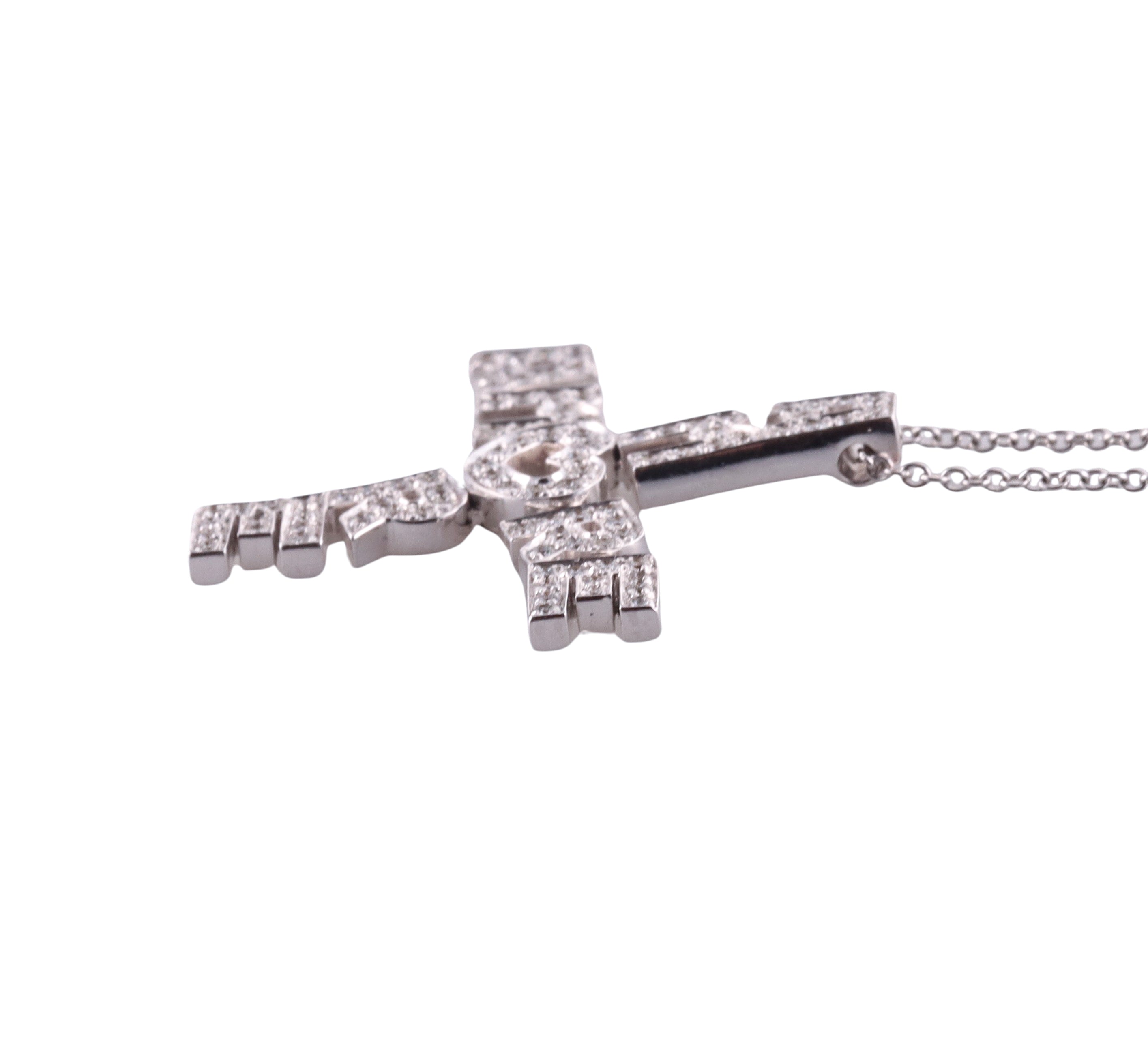 Pasquale Bruni 18k Gold Diamond Amore Pendant Necklace
