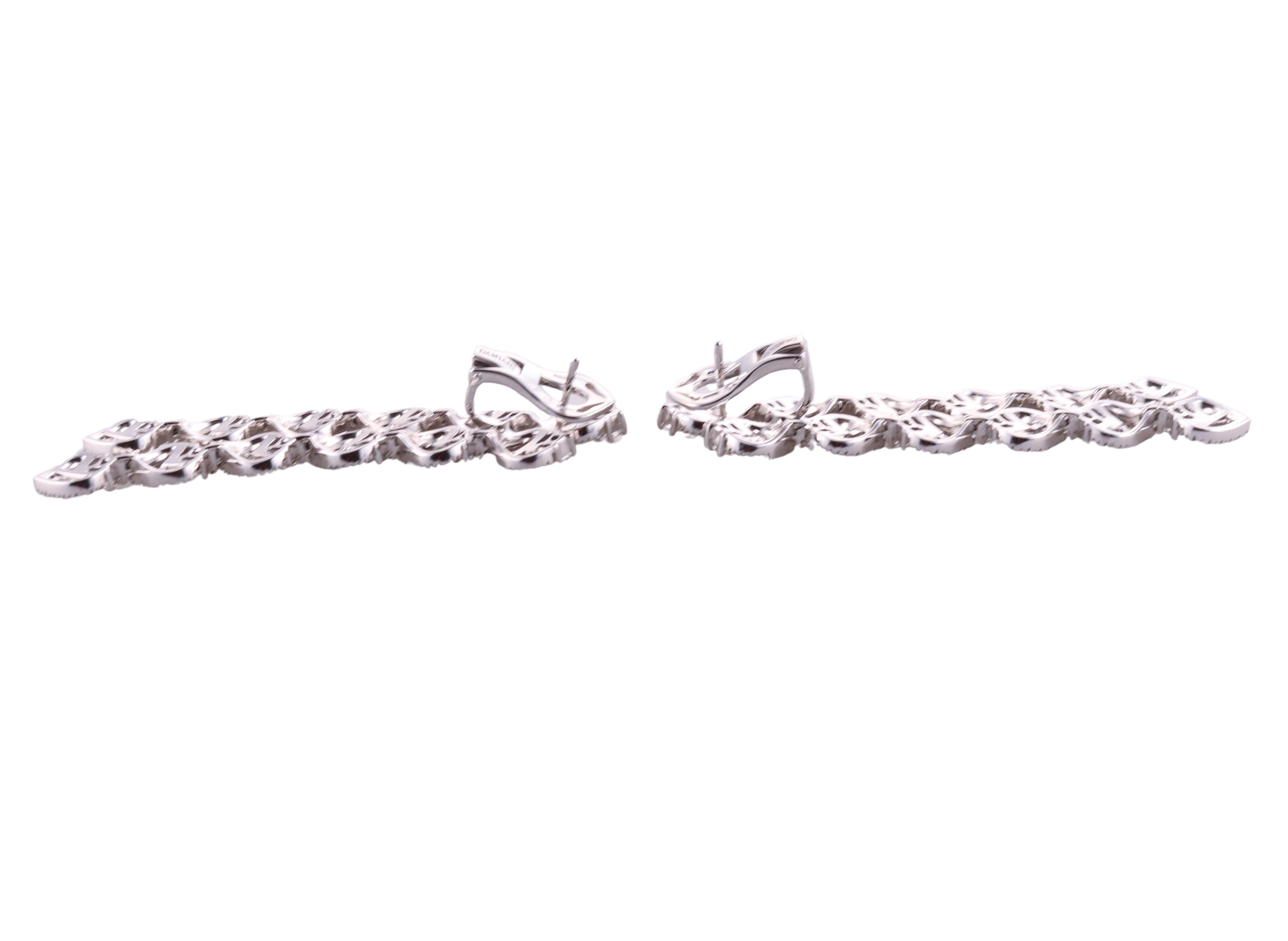 Damiani 18k Gold Diamond Heart Drop Earrings