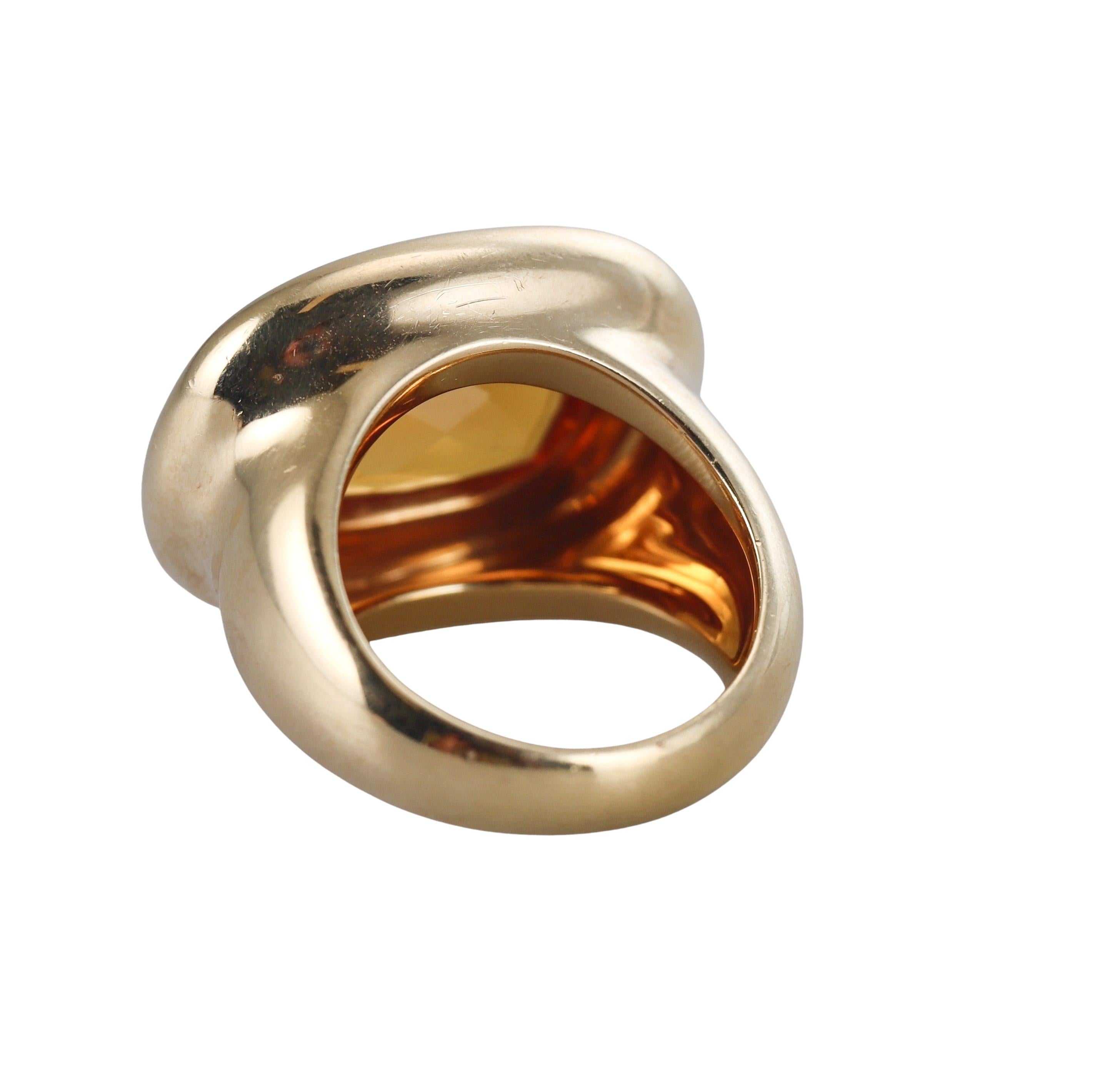 Tiffany & Co Paloma Picasso Citrine Gold Ring