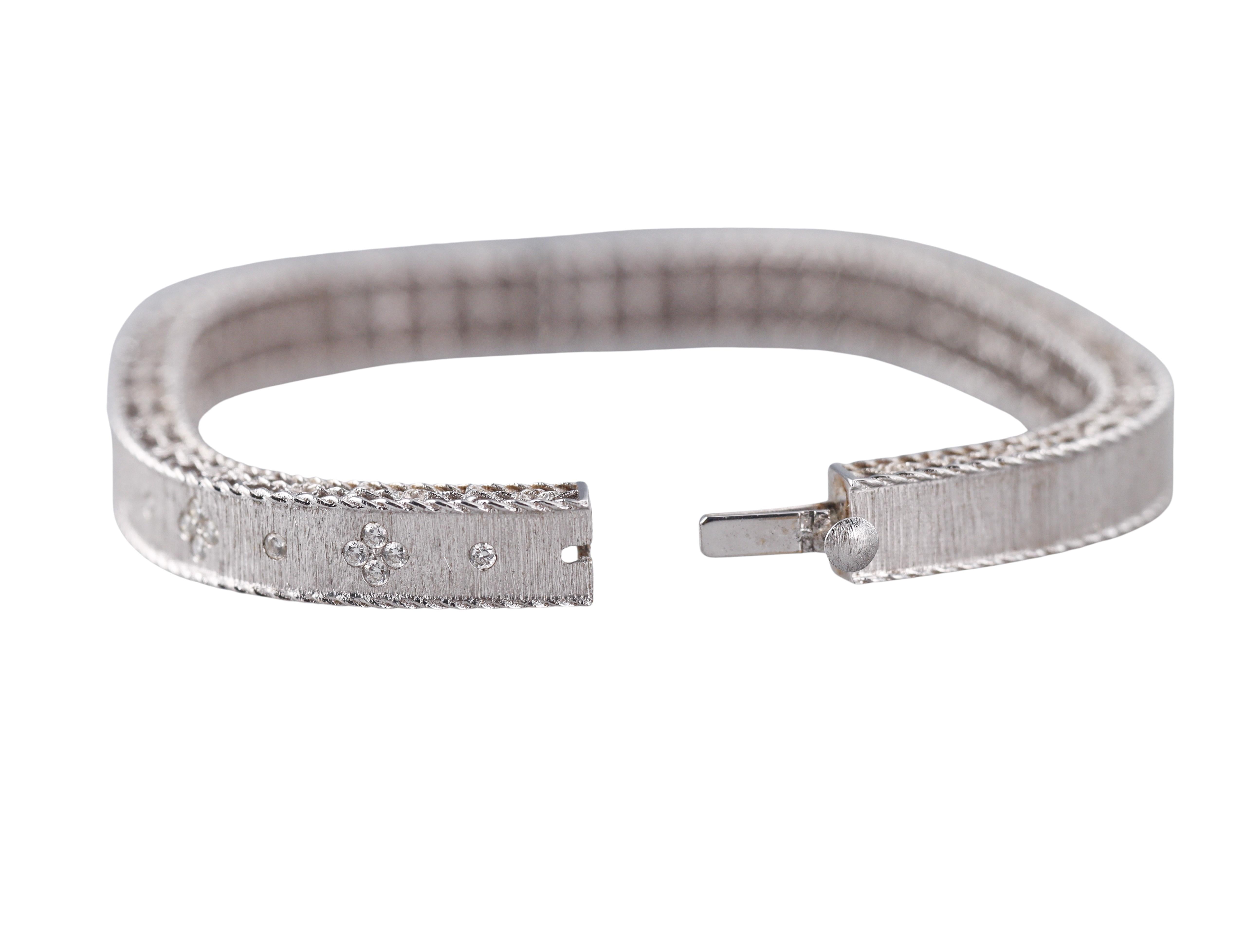 Roberto Coin Princess Diamond Gold Bangle Bracelet