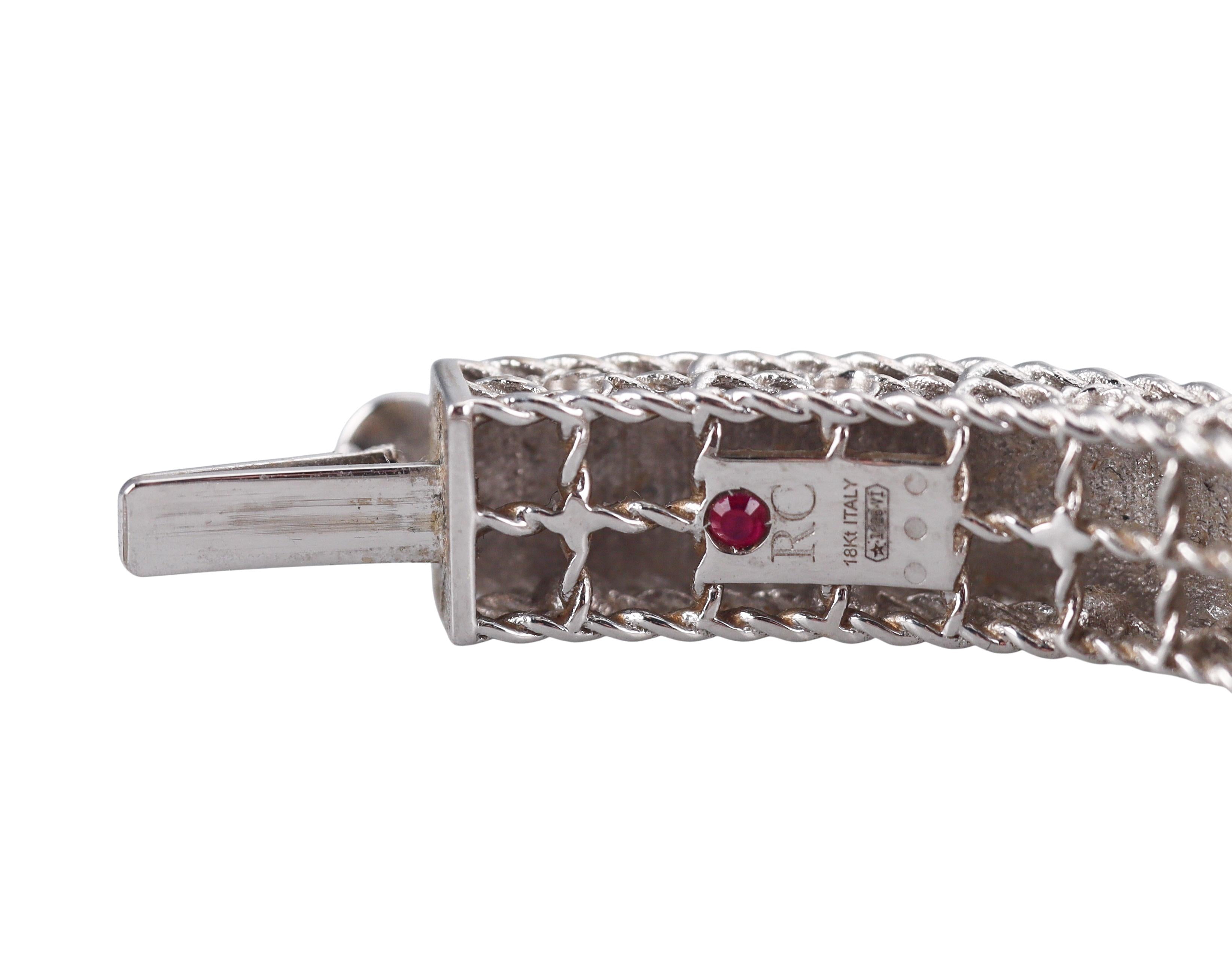 Roberto Coin Princess Diamond Gold Bangle Bracelet