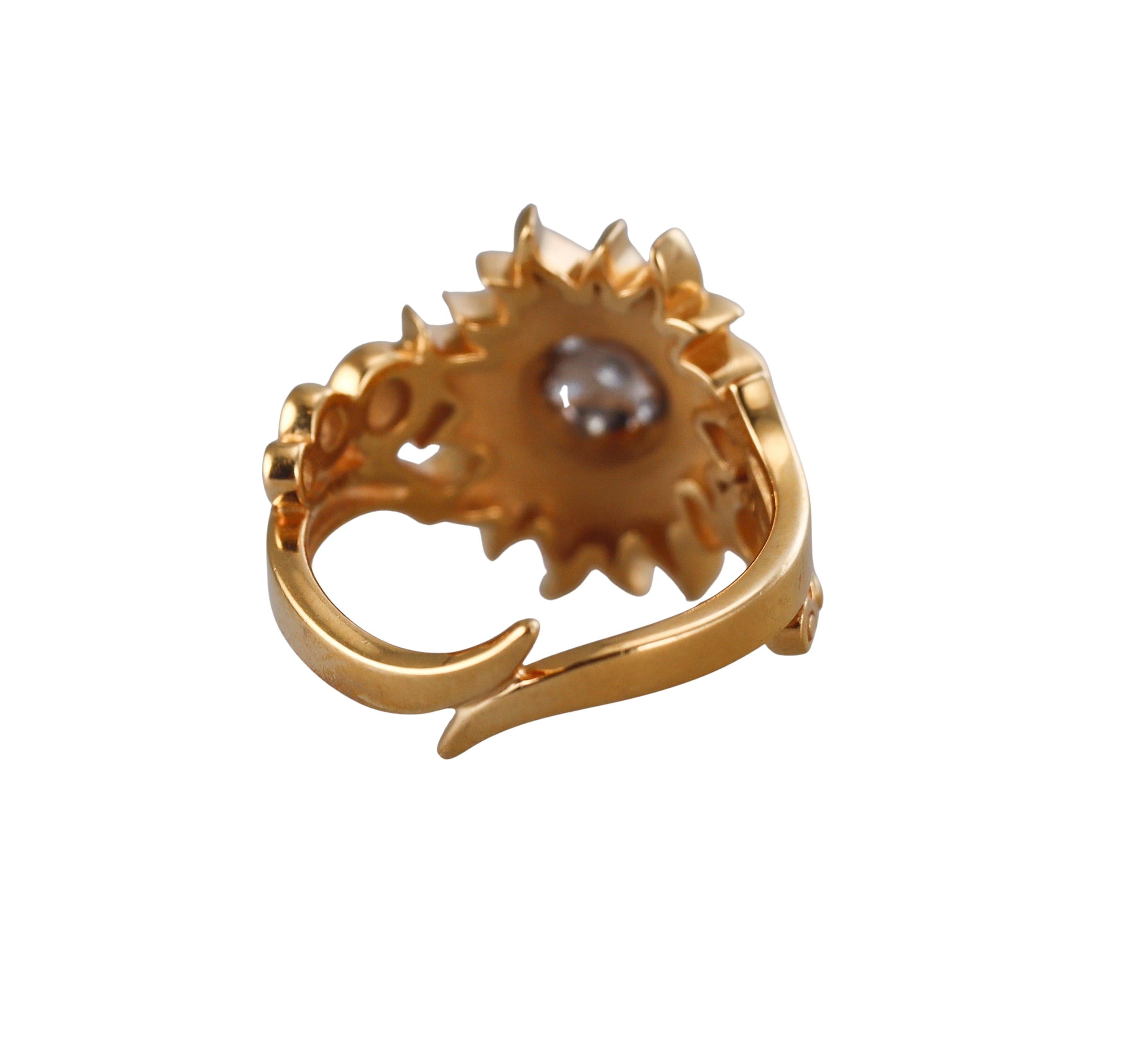 Carrera y Carrera Sol y Sombra Diamond Gold Ring