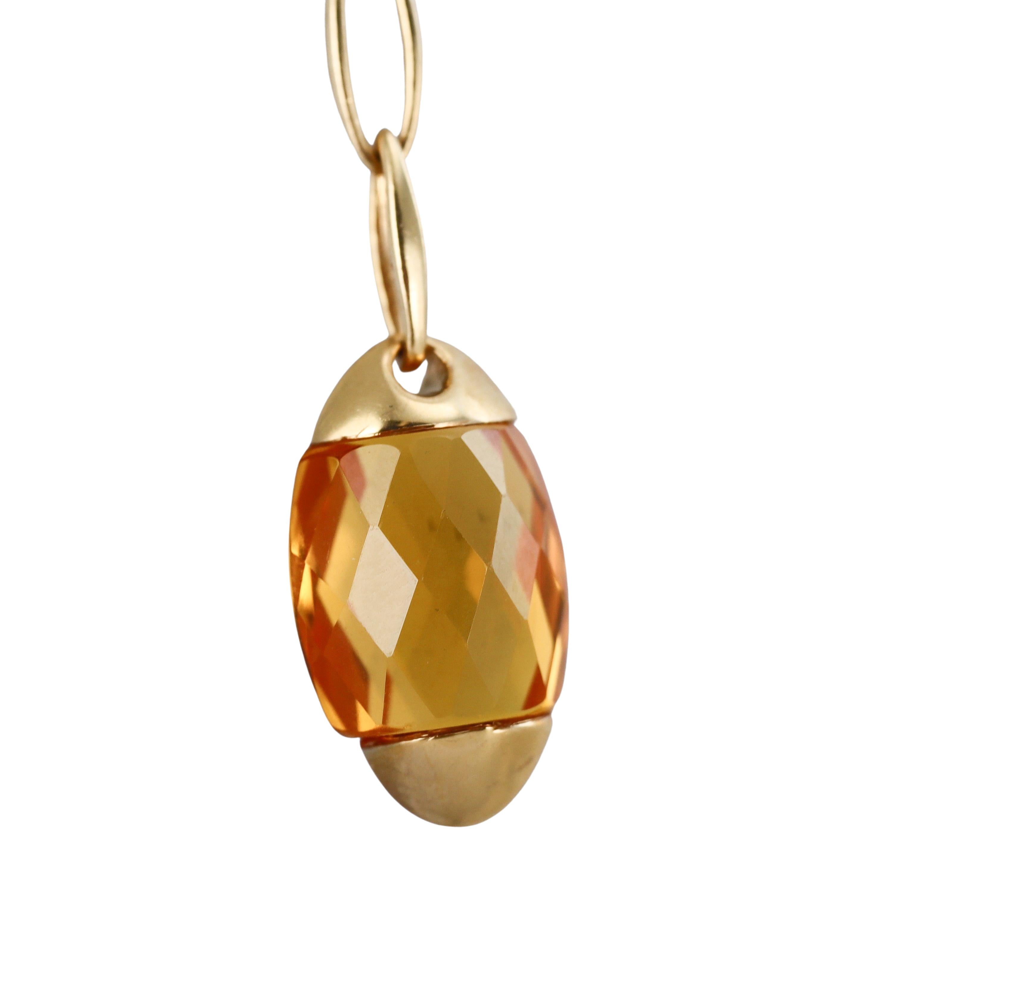 Chimento Accordi Citrine Gold Drop Earrings