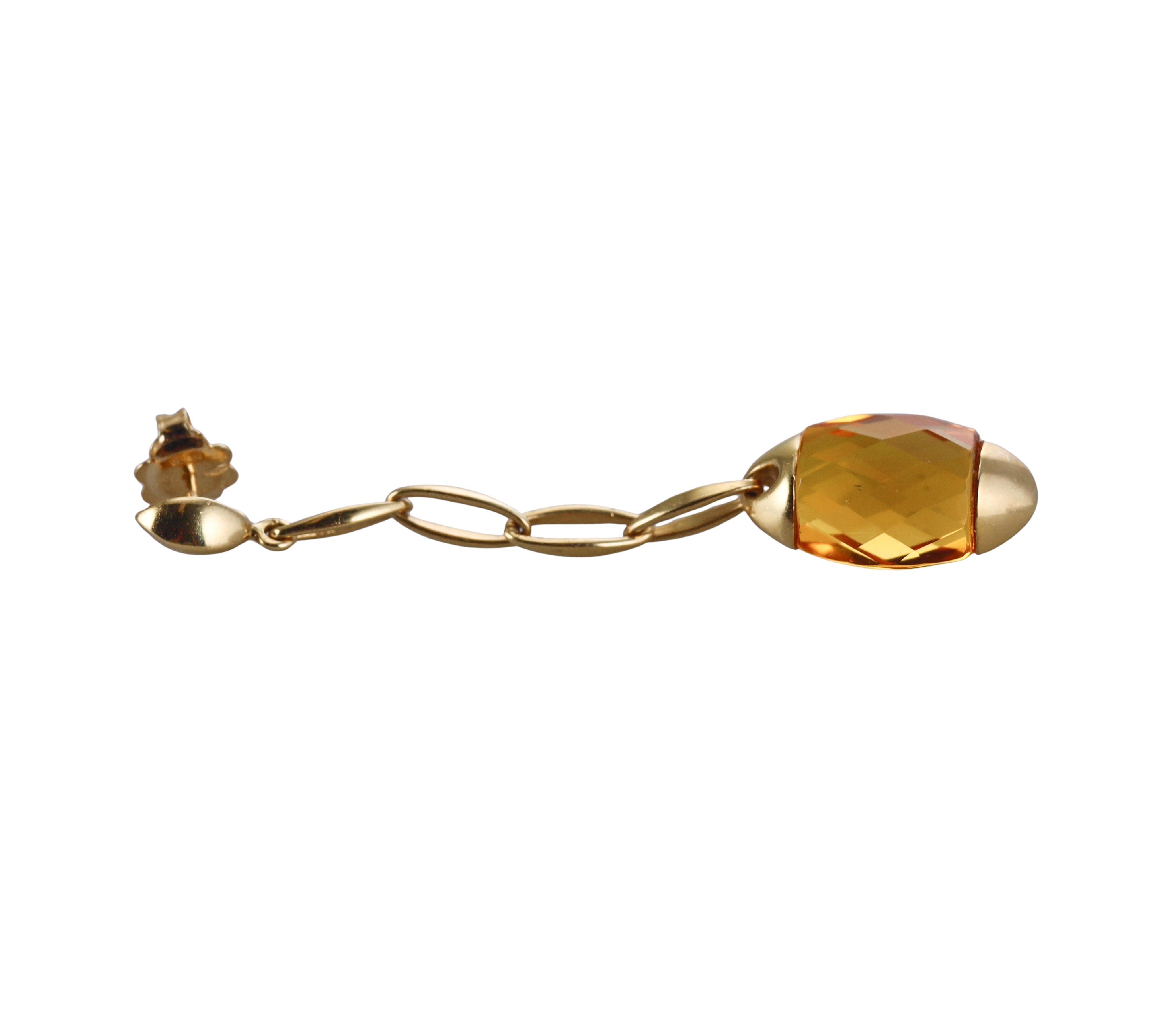 Chimento Accordi Citrine Gold Drop Earrings
