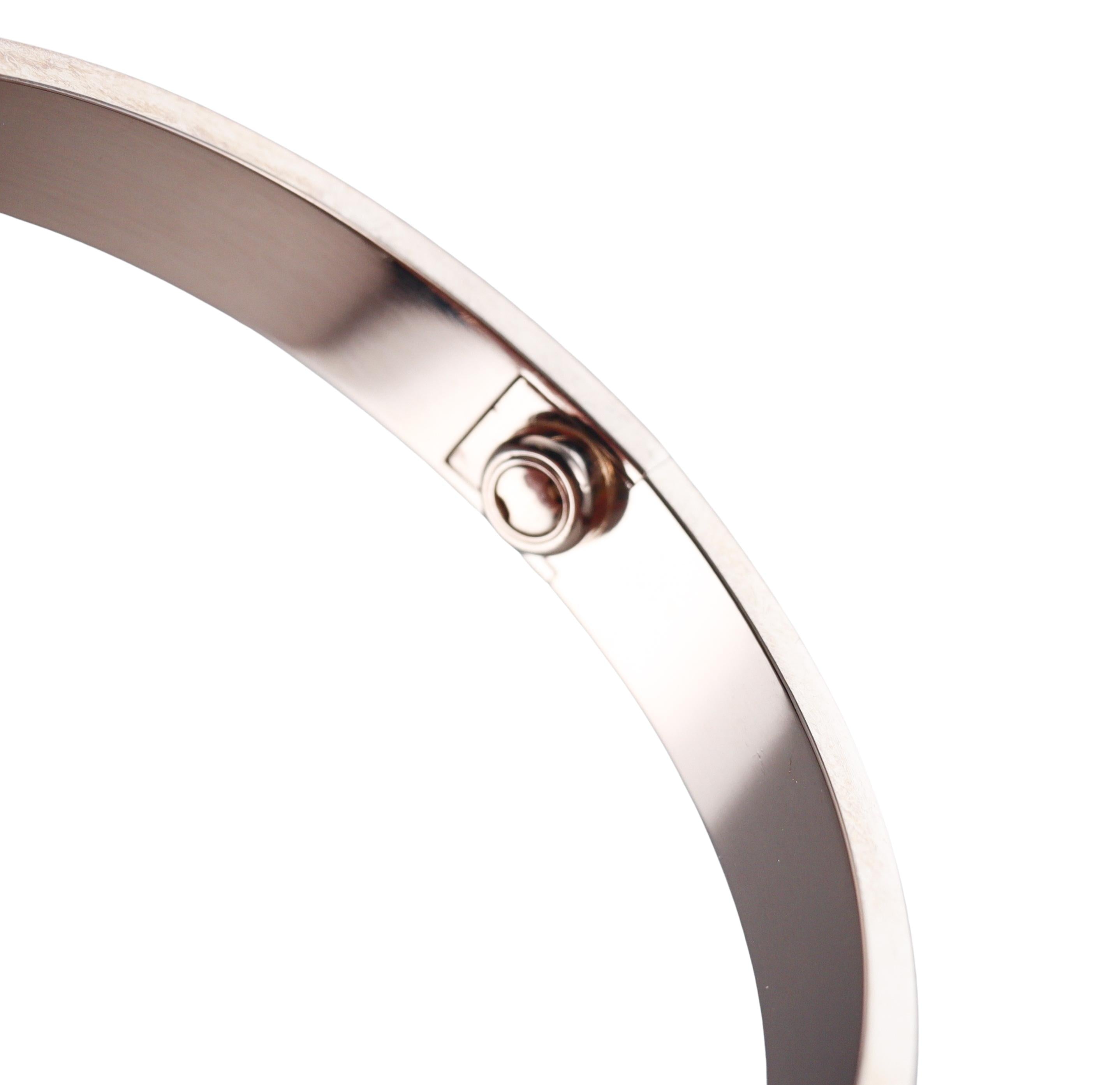 Cartier Love White Gold Bracelet Classic Model Size 19