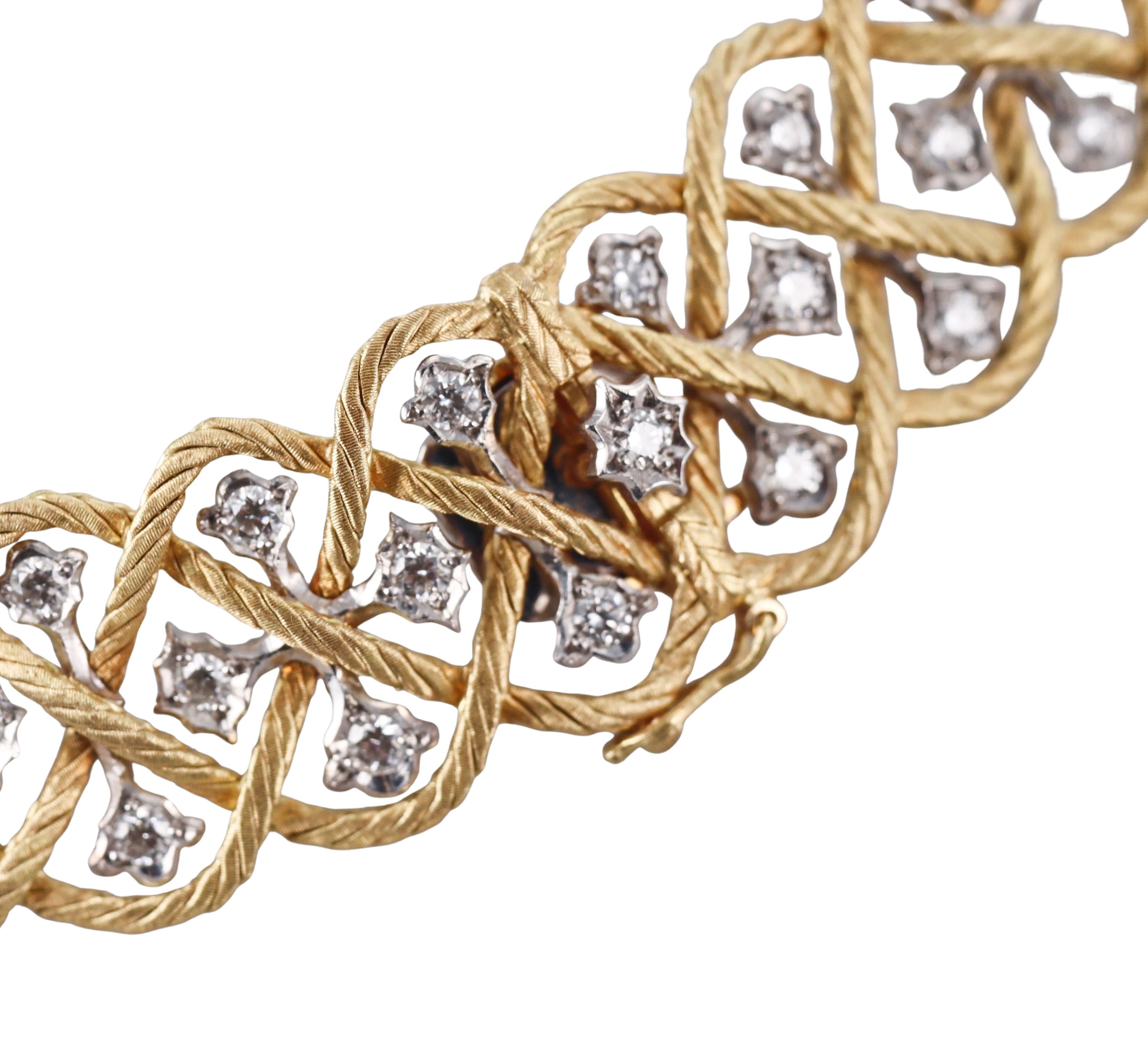 Vintage Buccellati Etoile Diamond Gold Necklace