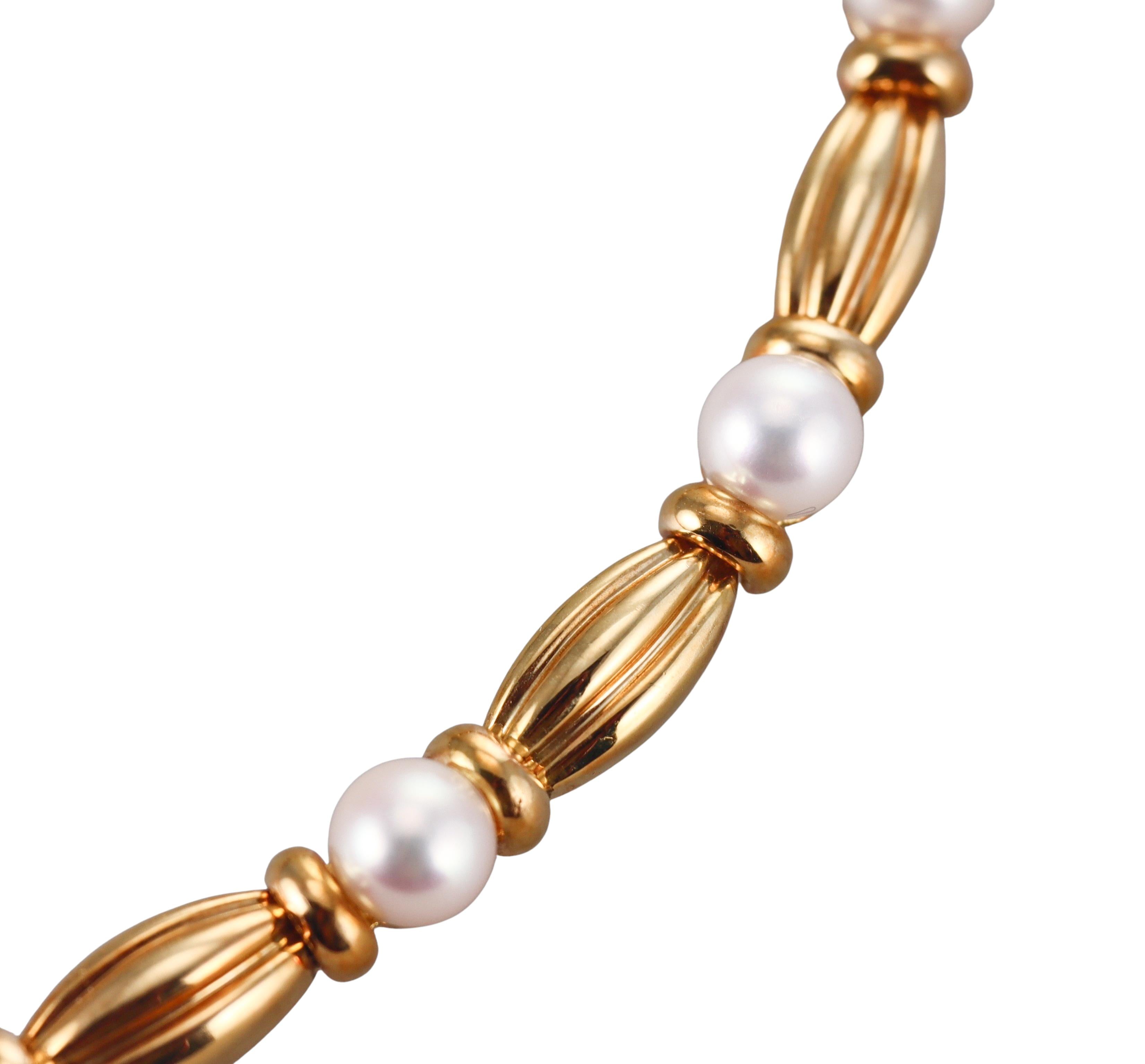 Tiffany & Co Pearl Gold Classic Necklace
