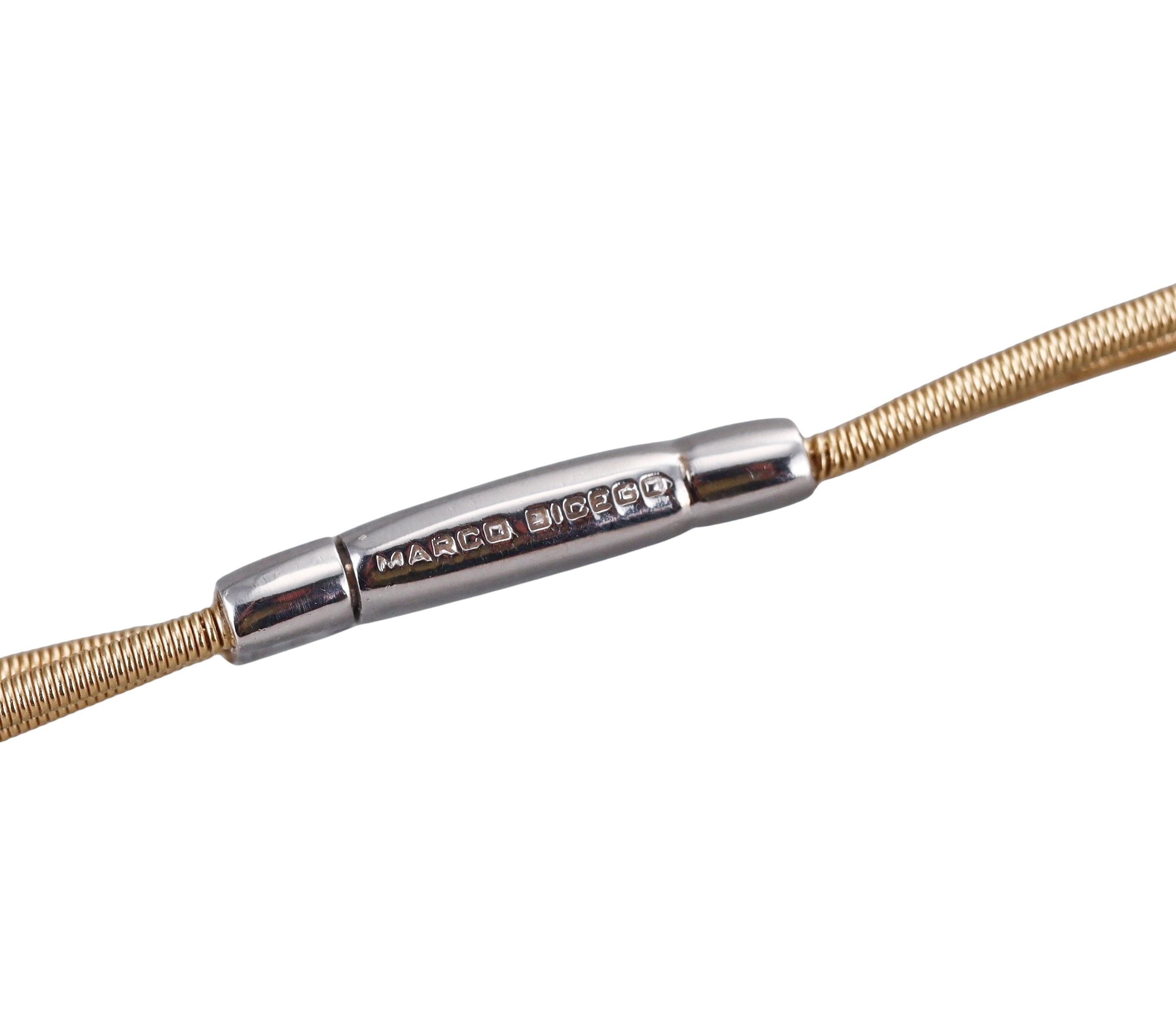 Marco Bicego Goa Yellow Gold Diamond 3 Strand Necklace