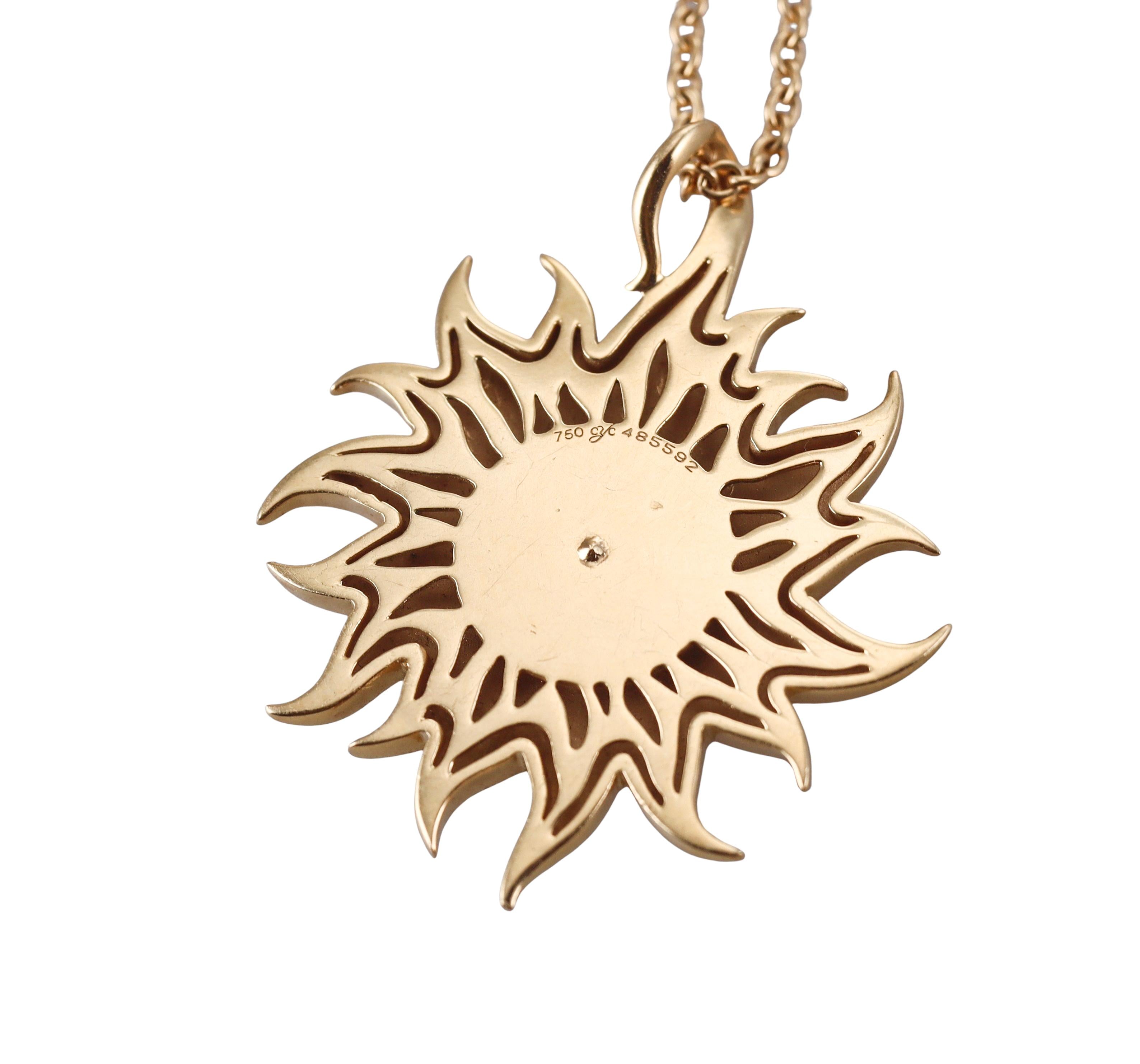 Carrera y Carrera Sol y Sombra Diamond Gold Pendant Necklace
