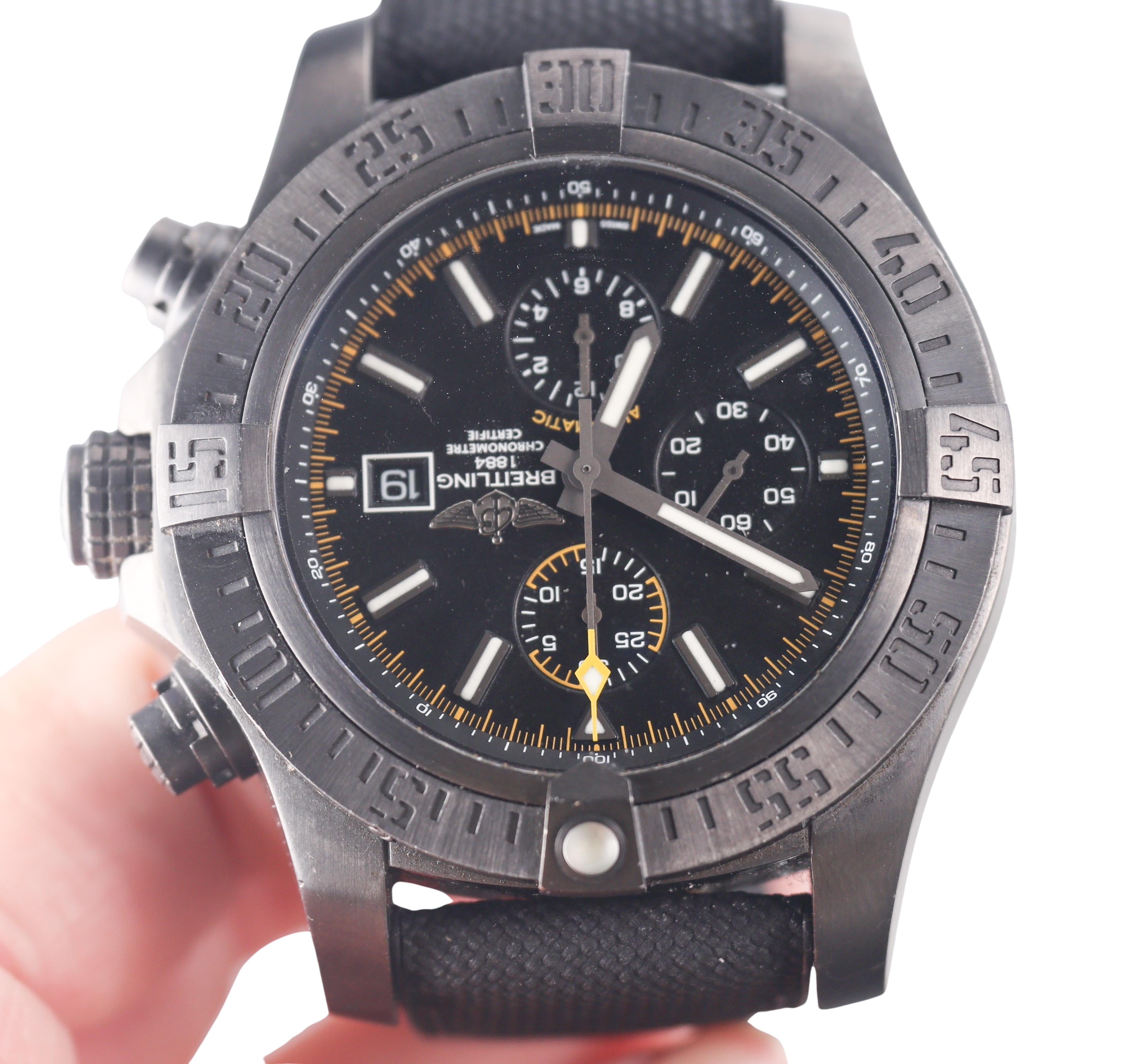 Breitling Super Avenger II Chronograph Blacksteel Limited Edition 70/300 M13371
