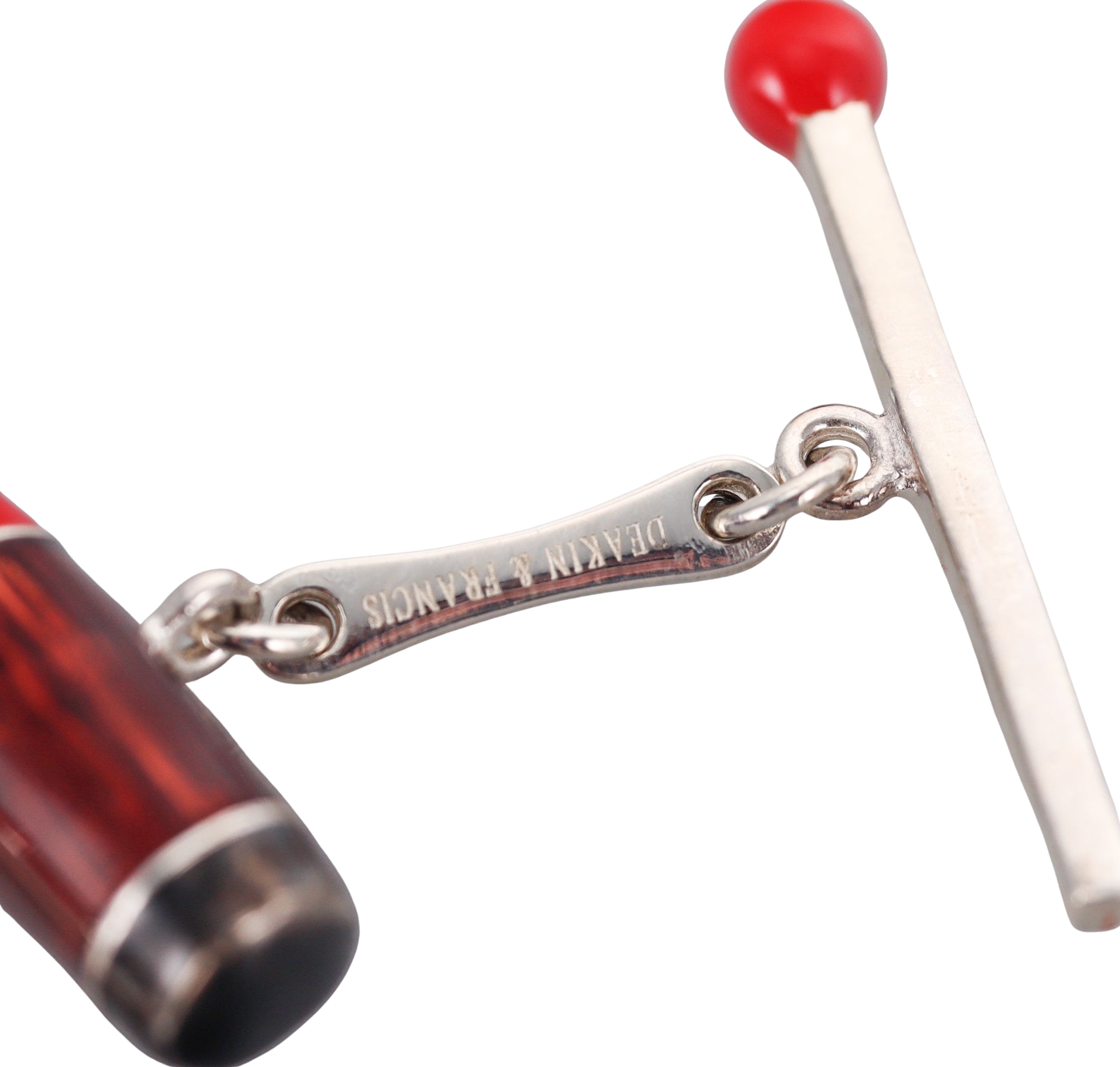 New Deakin & Francis Sterling Silver Cigar and Match Cufflinks