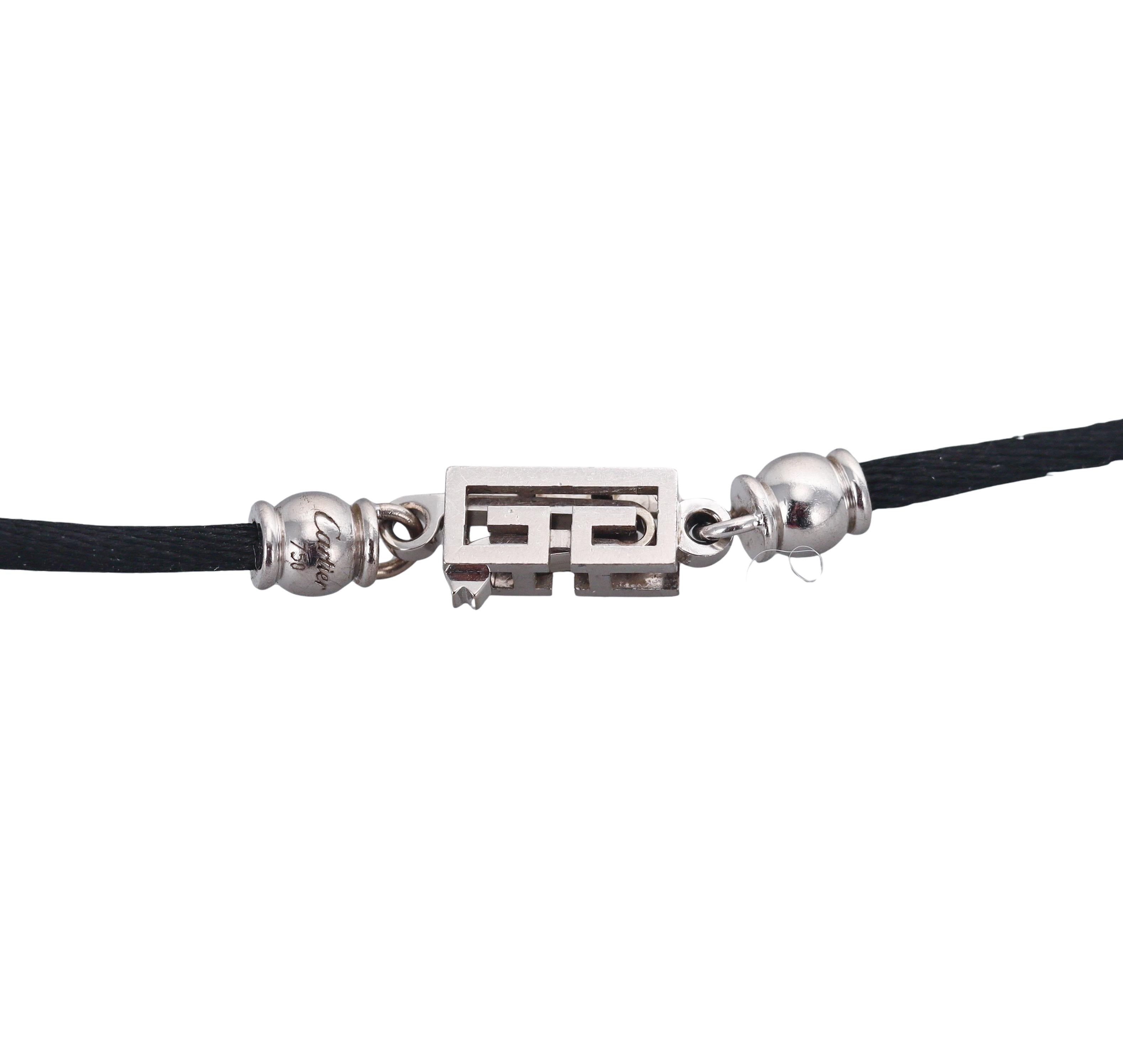 Cartier La Baiser du Dragon Diamond Ruby Gold Pendant Cord Necklace