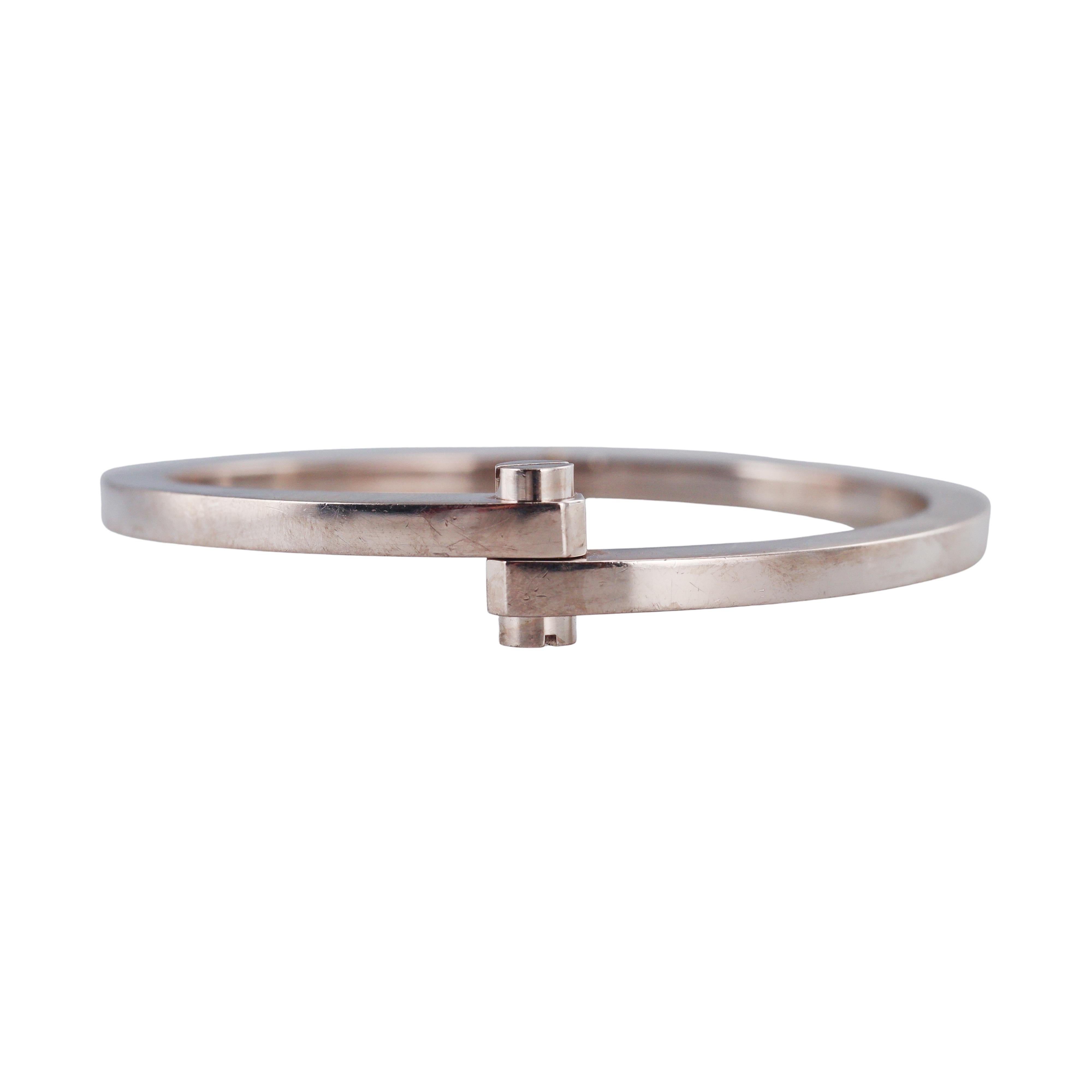 Cartier Menottes White Gold Bangle Bracelet