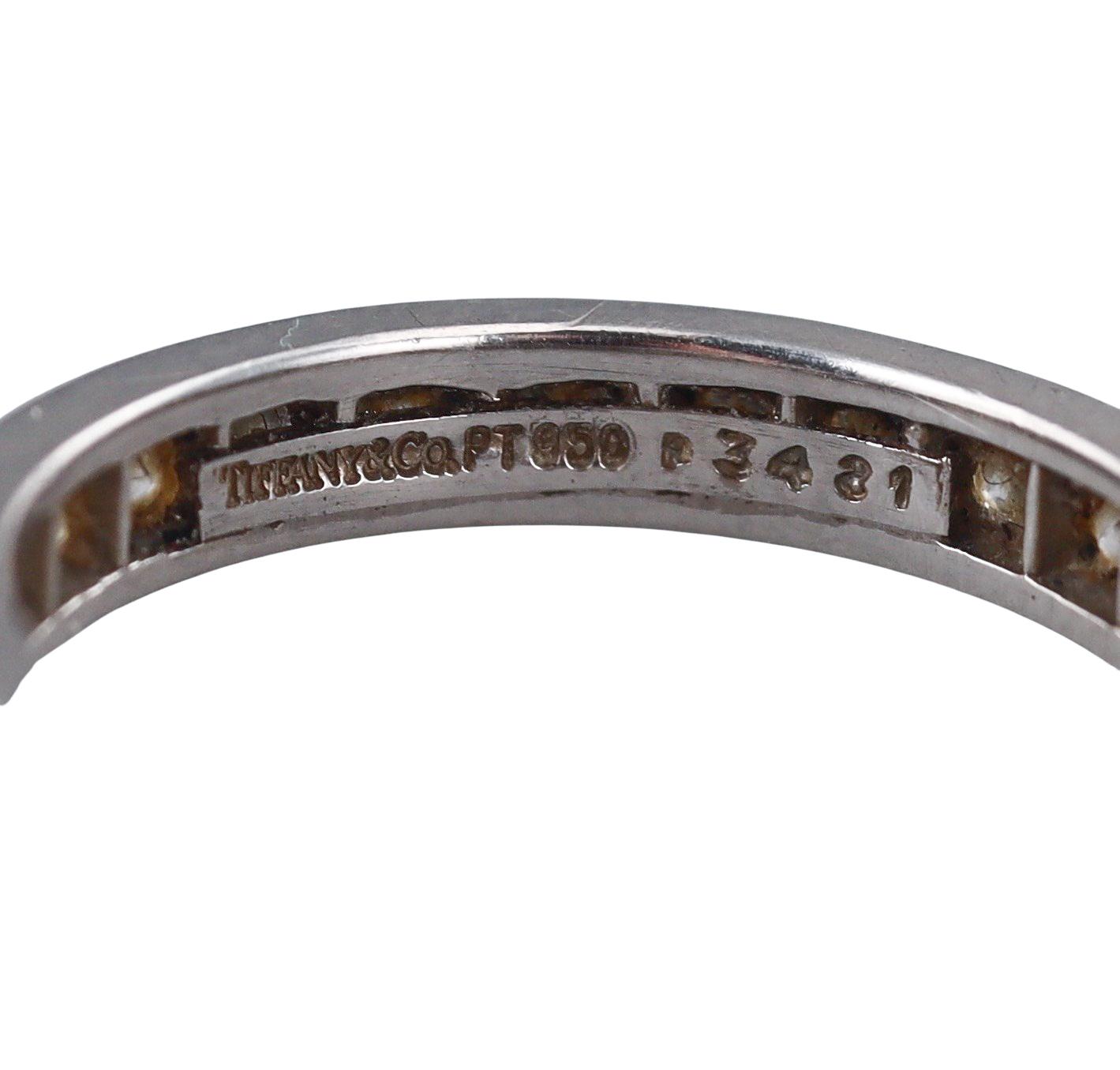 Tiffany & Co Platinum Diamond Eternity Wedding Band Ring