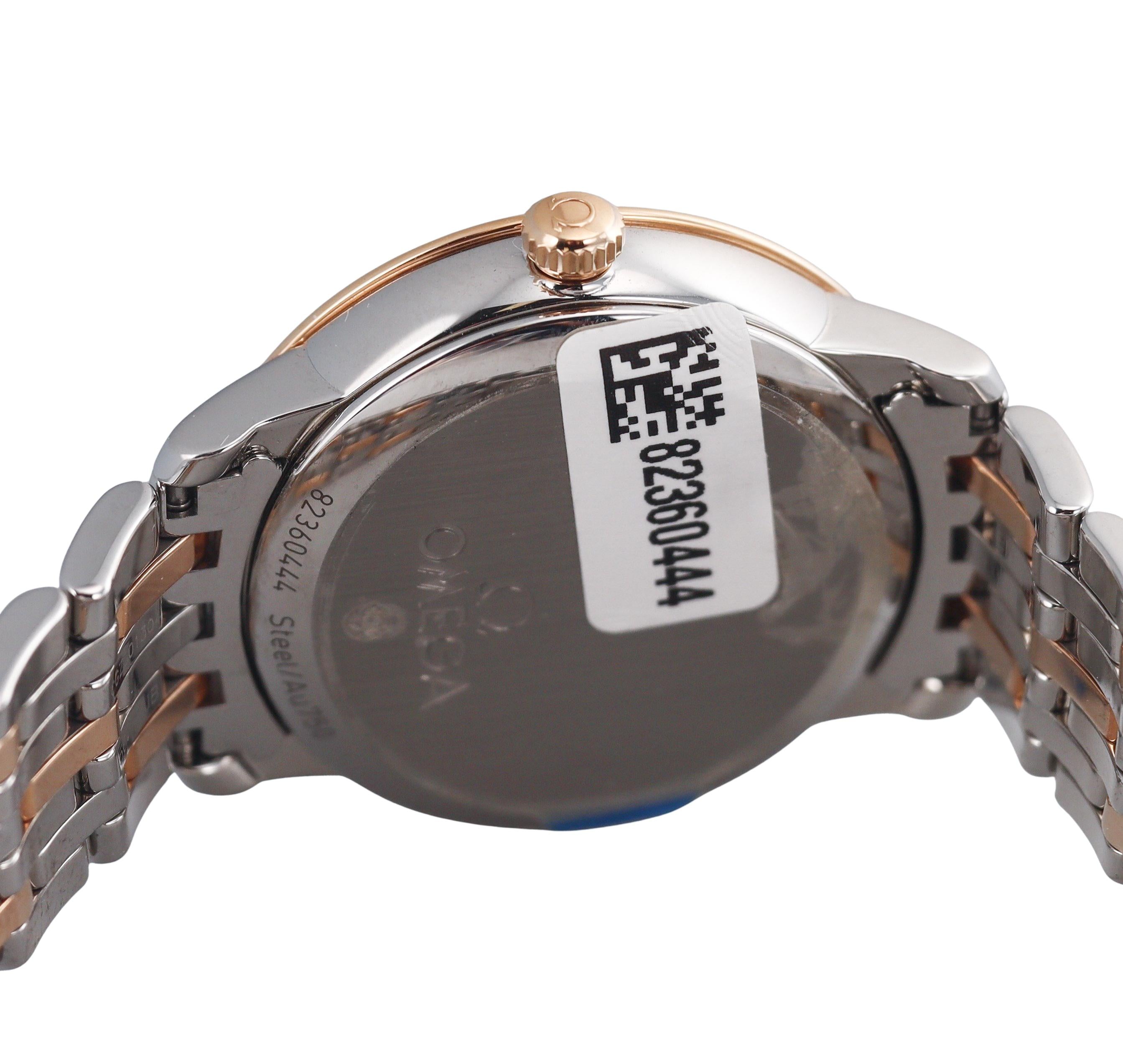 Omega Prestige De Ville Rose Gold Steel Diamond MOP Ladies Watch 42425332055002