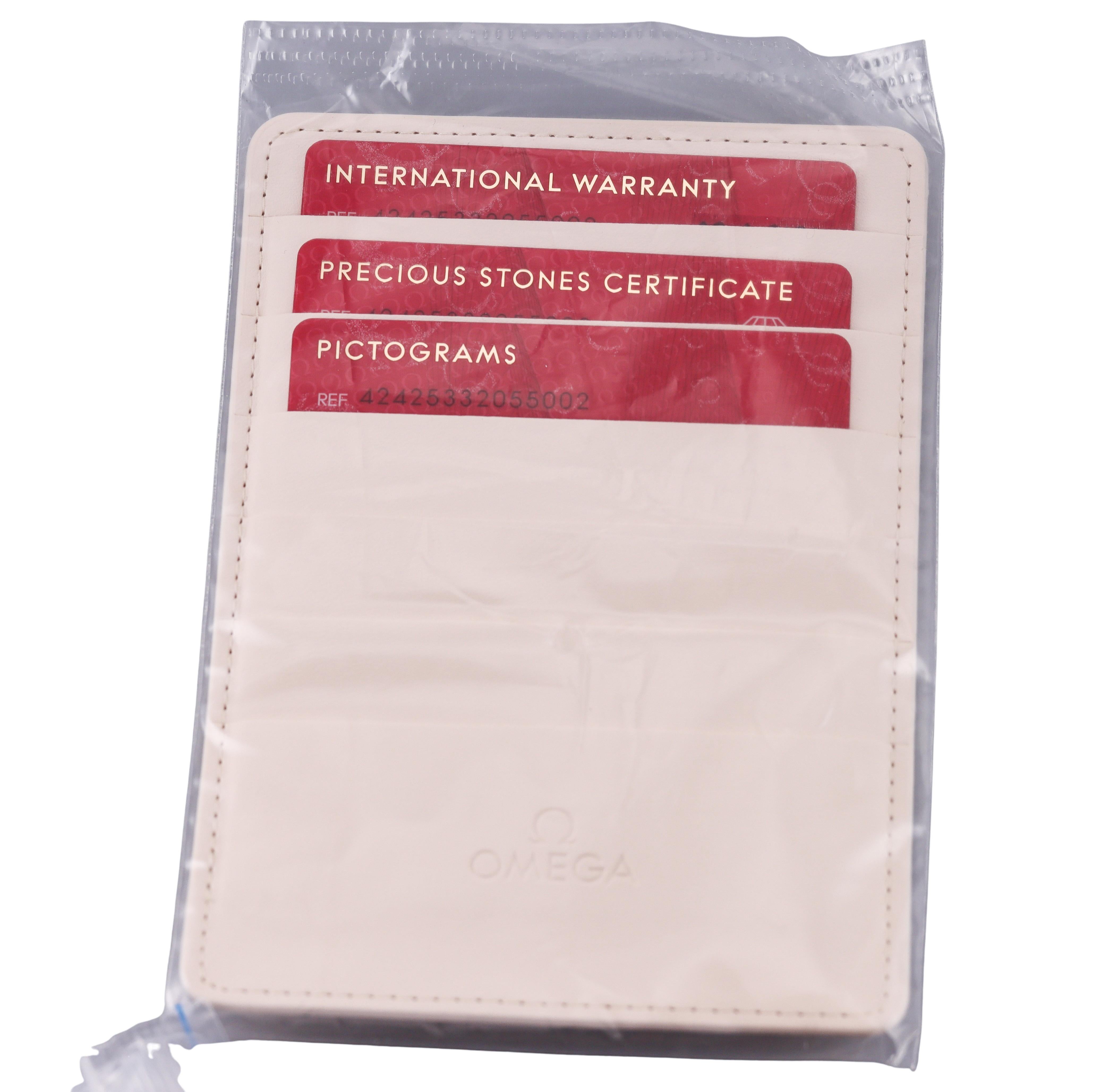 Omega Prestige De Ville Rose Gold Steel Diamond MOP Ladies Watch 42425332055002