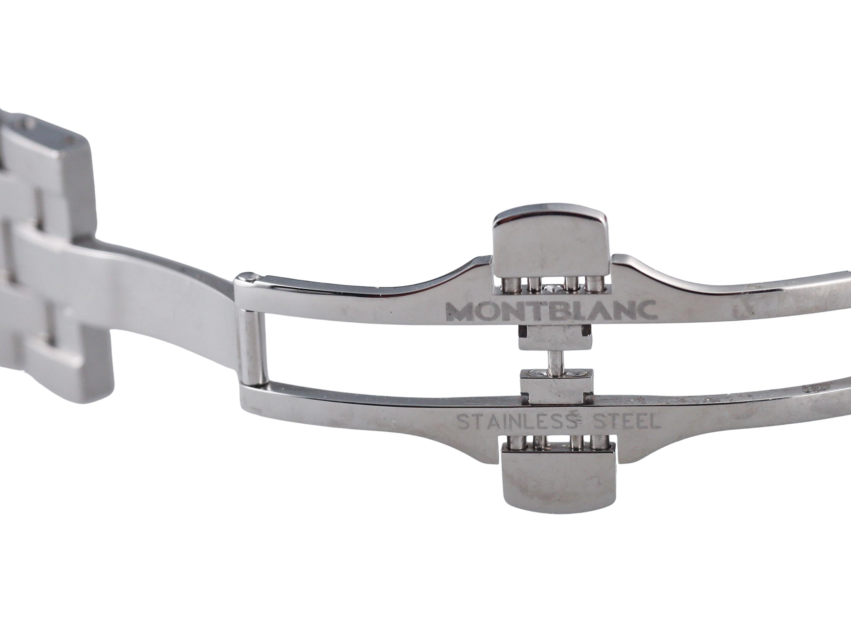 Montblanc Tradition Automatic Rose Gold Steel Silver Dial Watch 114337