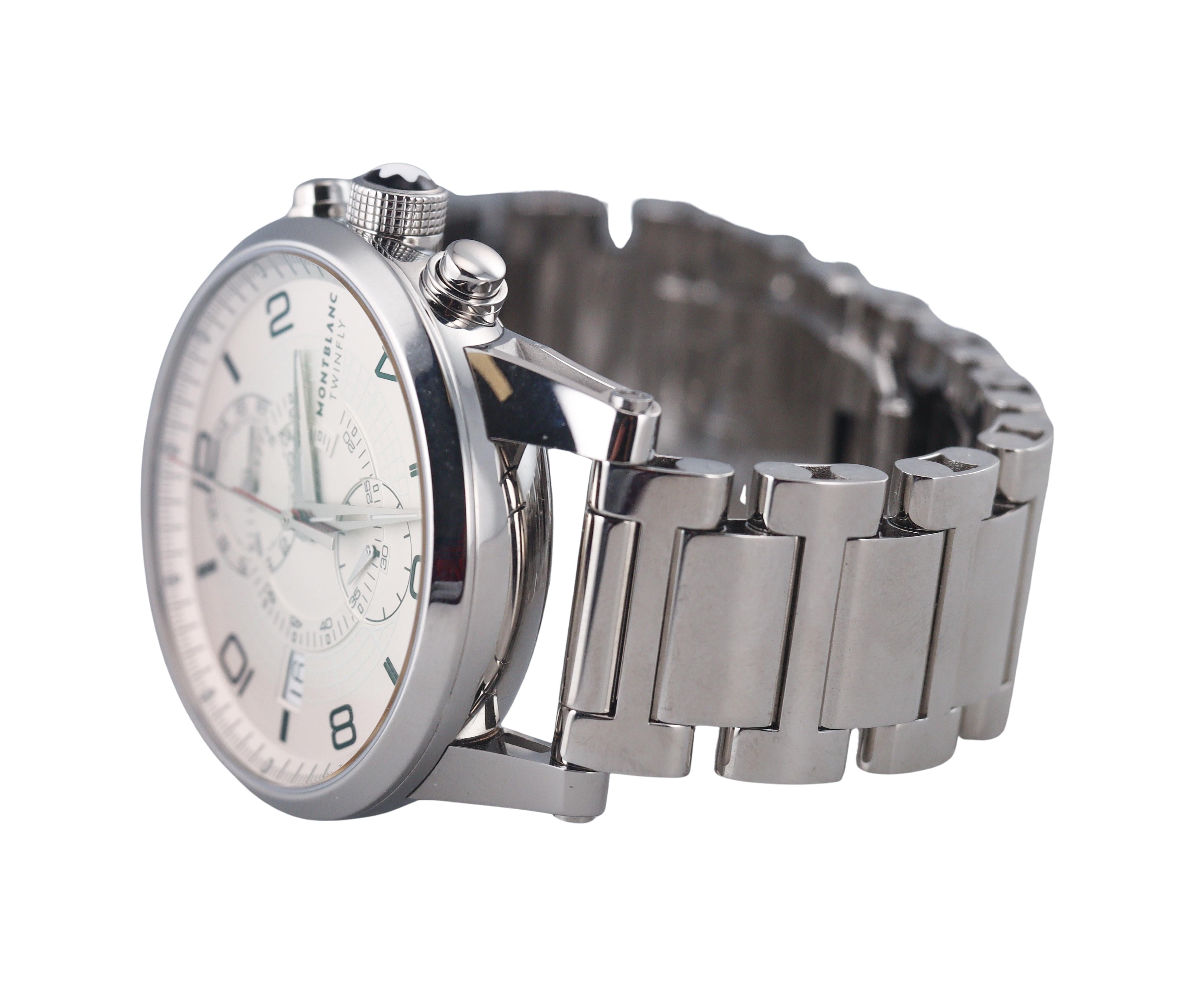 Montblanc Timewalker Twinfly Chronograph Steel Automatic Watch 109133