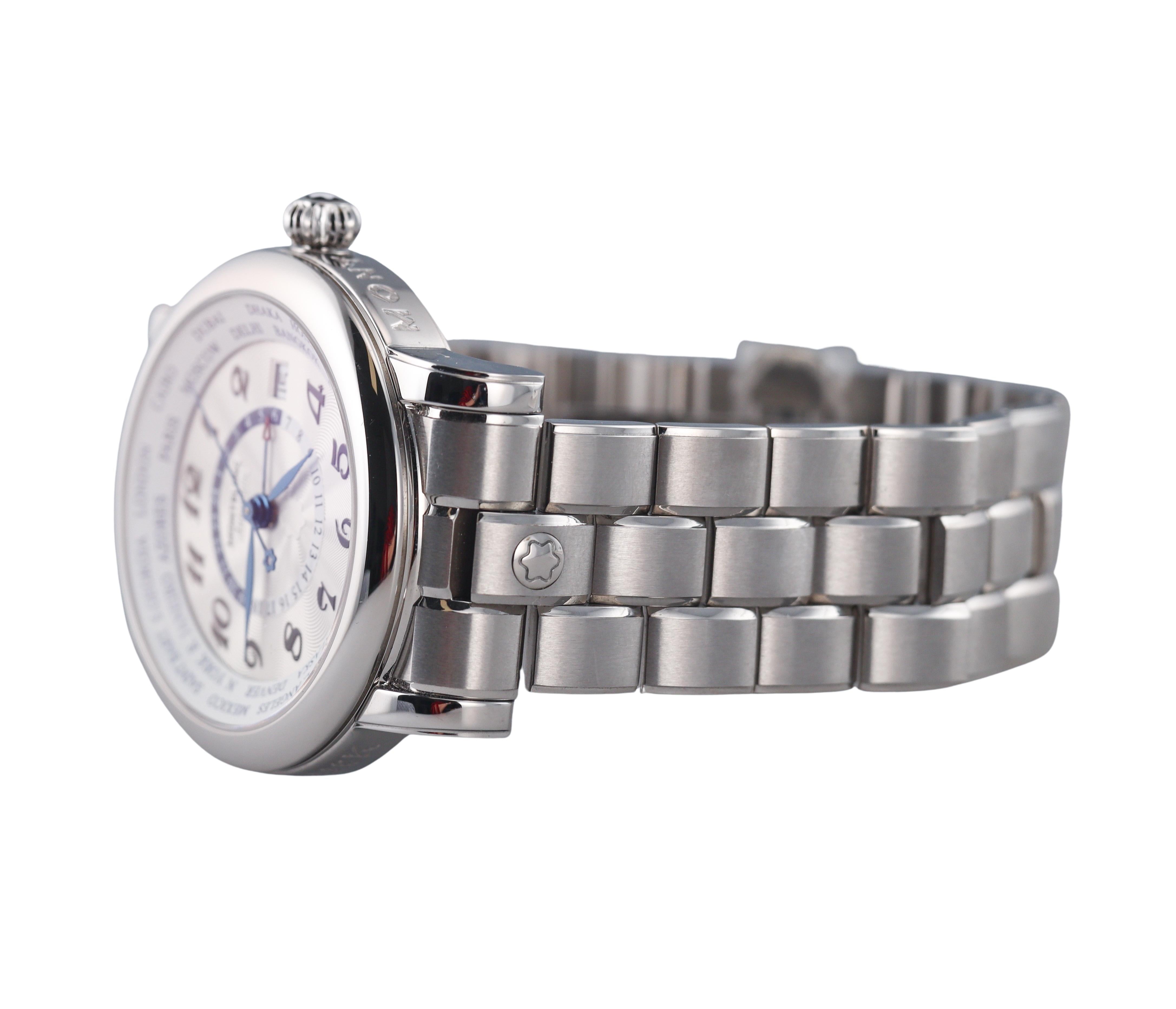 Montblanc Star World Time GMT Automatic Steel Watch 106465