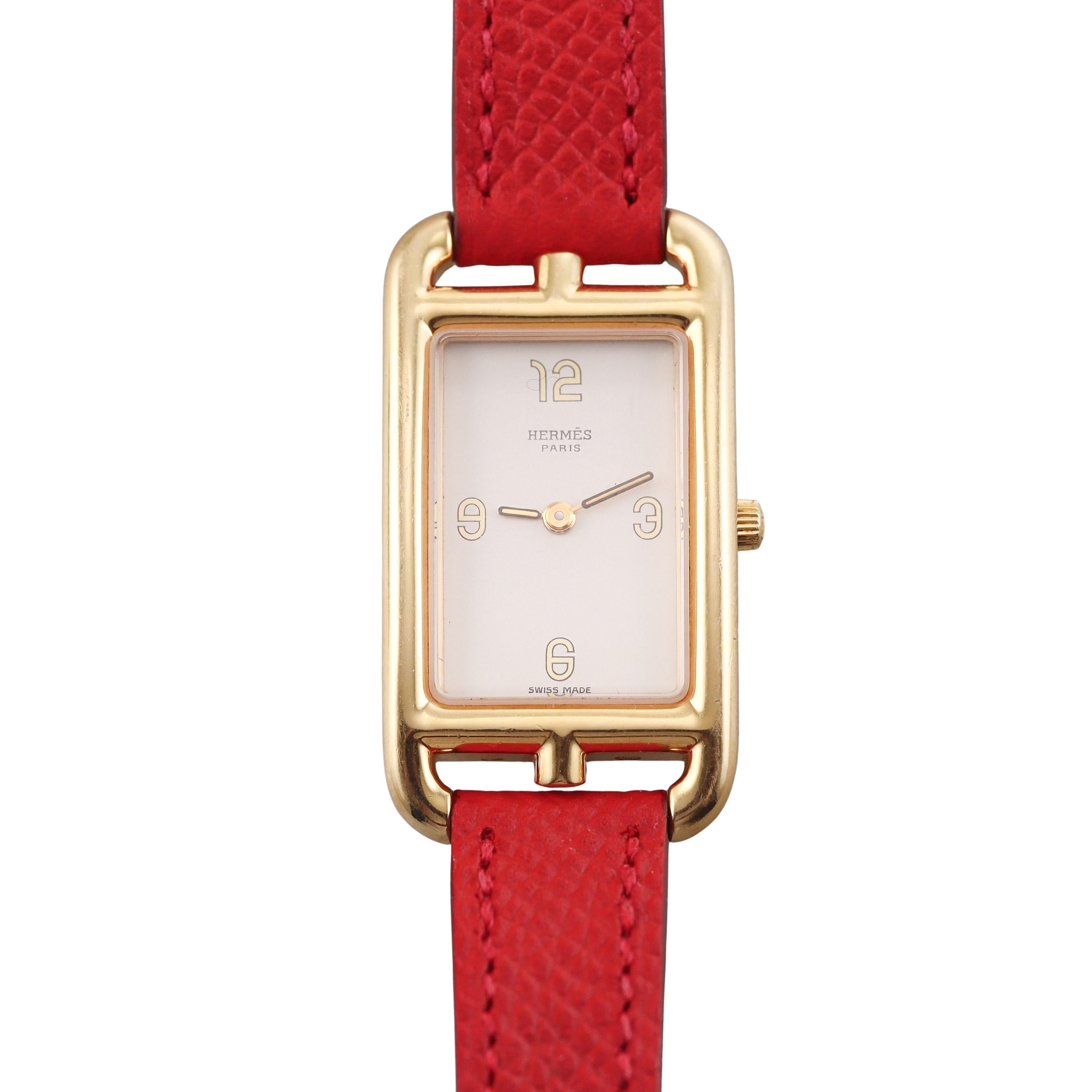 Hermes Nantucket Yellow Gold Ladies Watch