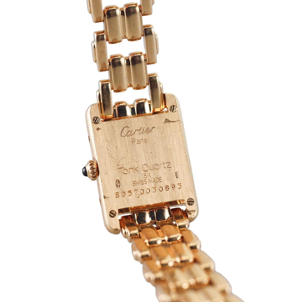 Cartier Tank Louis Quartz Yellow Gold Ladies Watch 80570