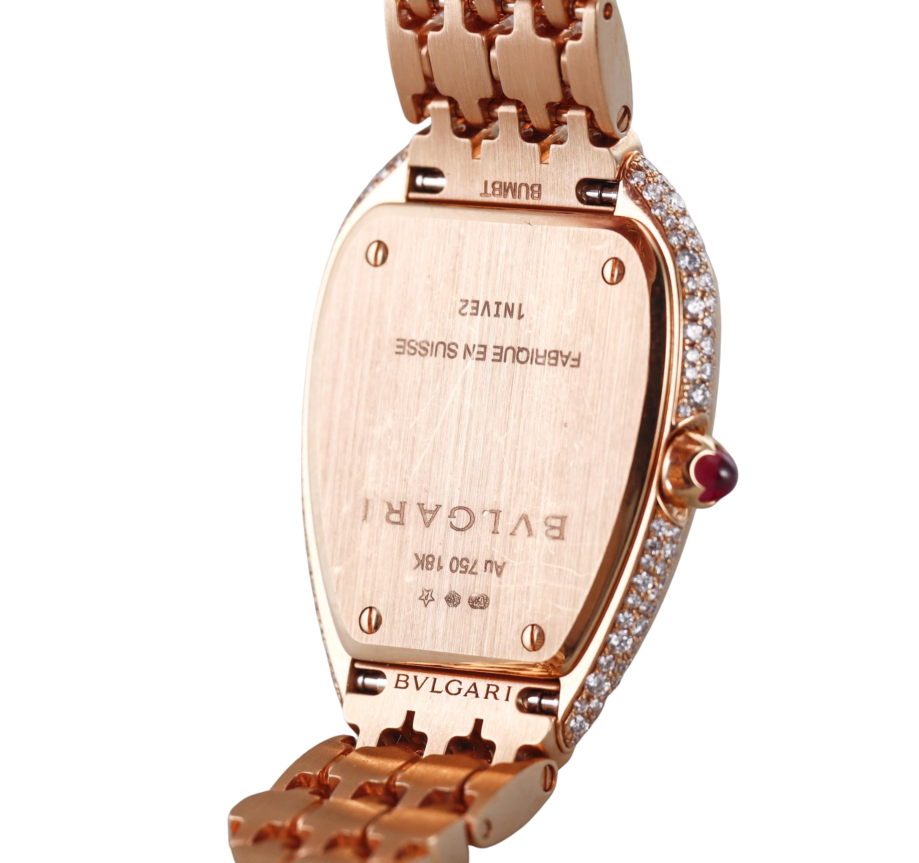 Bvlgari Serpenti Seduttori 18k Rose Gold Diamond Quartz Ladies Watch 103160