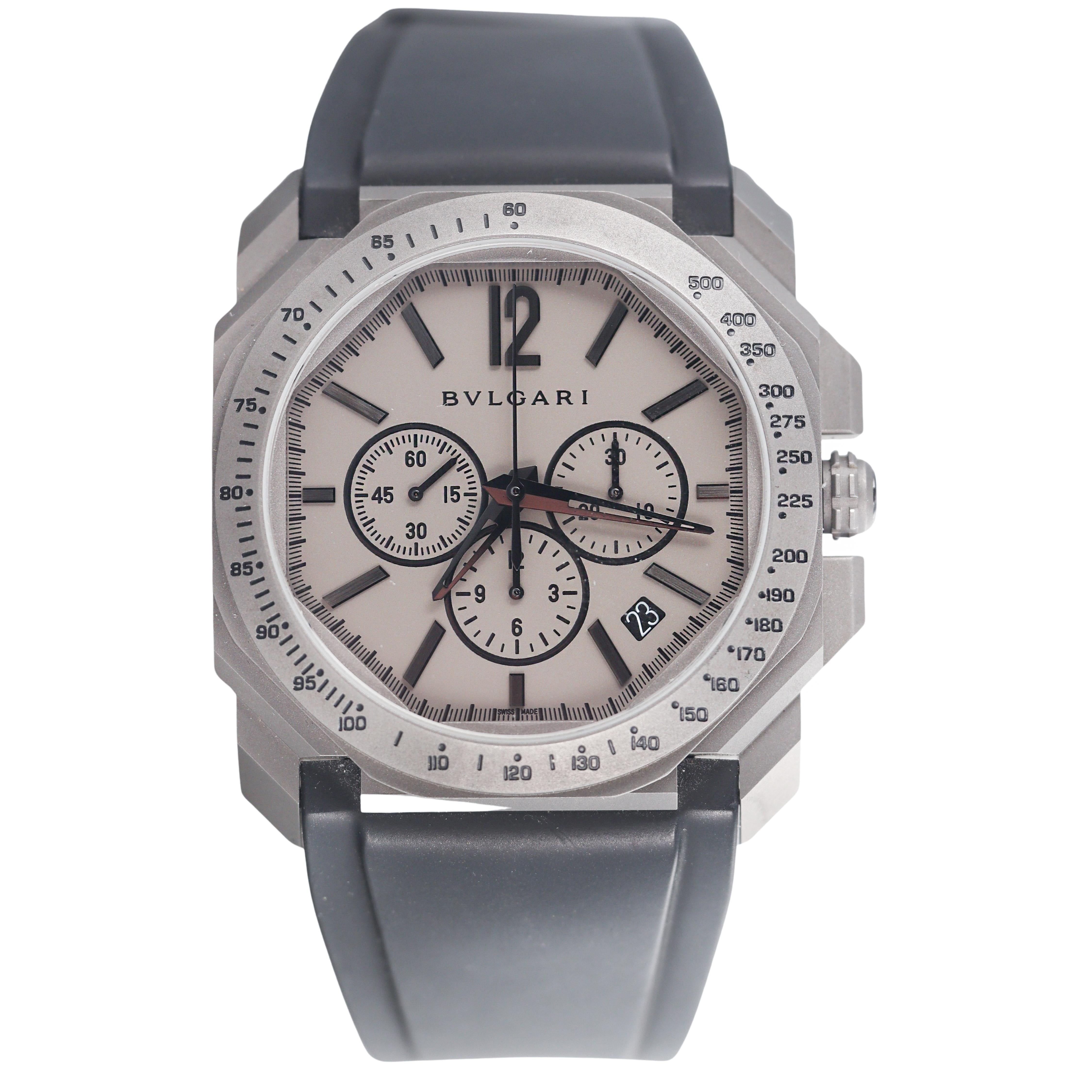 Bvlgari Octo Velocissimo Chronograph Automatic Titanium Watch BGO 41 T CH