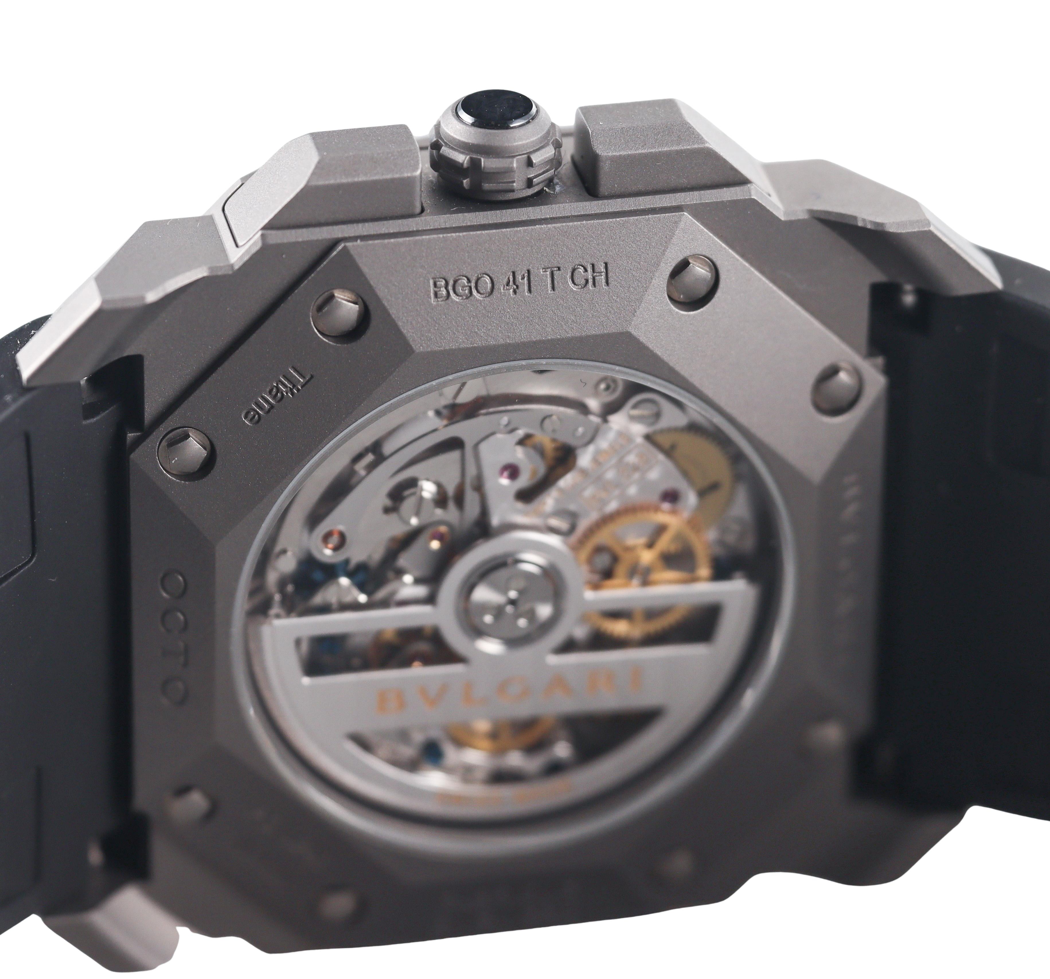Bvlgari Octo Velocissimo Chronograph Automatic Titanium Watch BGO 41 T CH