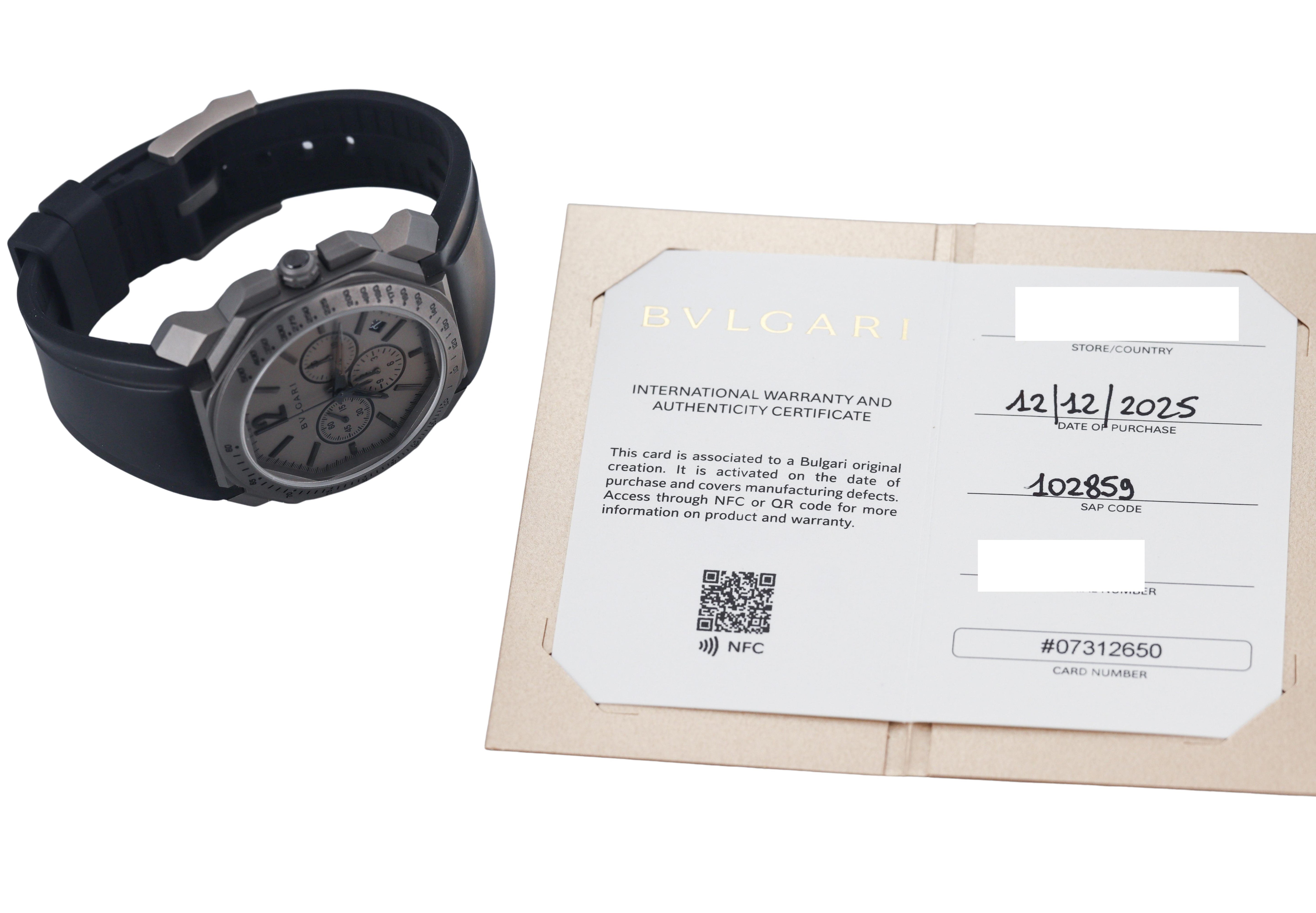 Bvlgari Octo Velocissimo Chronograph Automatic Titanium Watch BGO 41 T CH