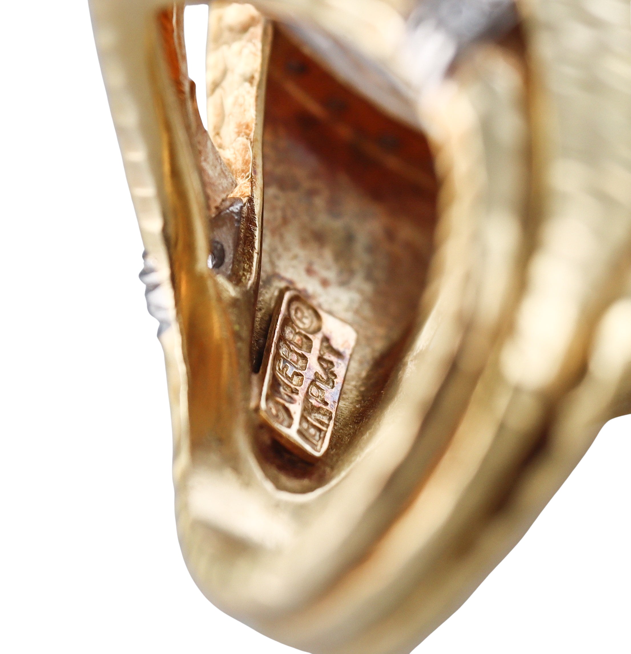 David Webb Crystal Diamond Gold Platinum Ring